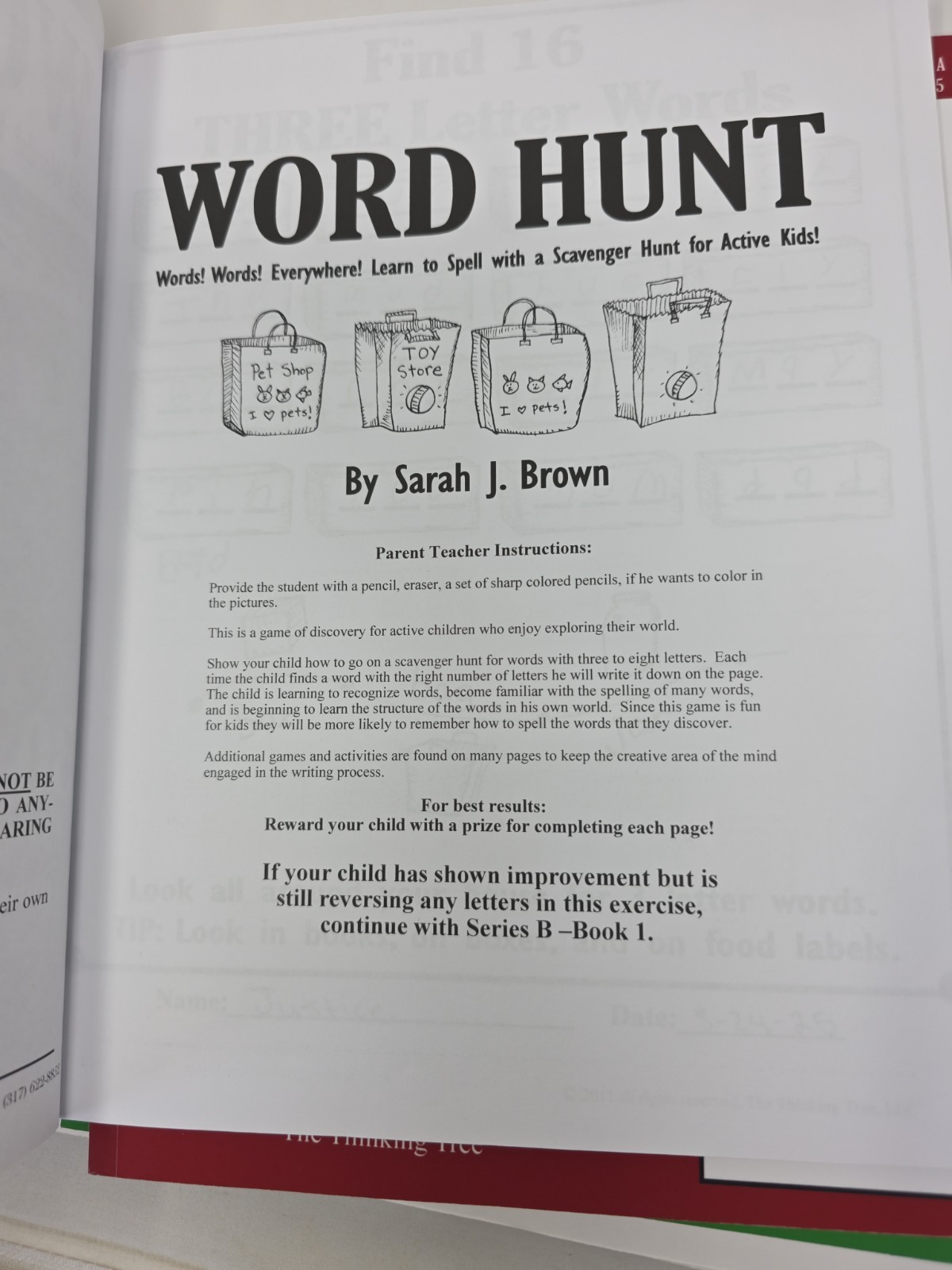 3 Books From Dyslexia Games Book Series A Book 2, 5 & 6 Puzzles Word Hunt Number