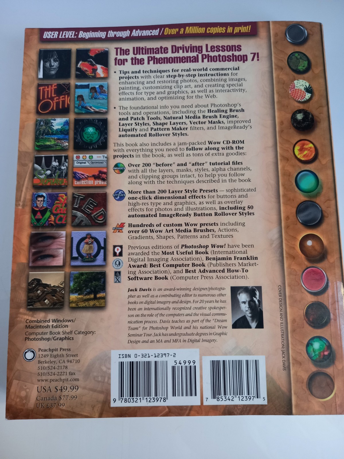 2003 Photoshop 7 Wow! Book by Jack Davis – Very Good 470 Pages