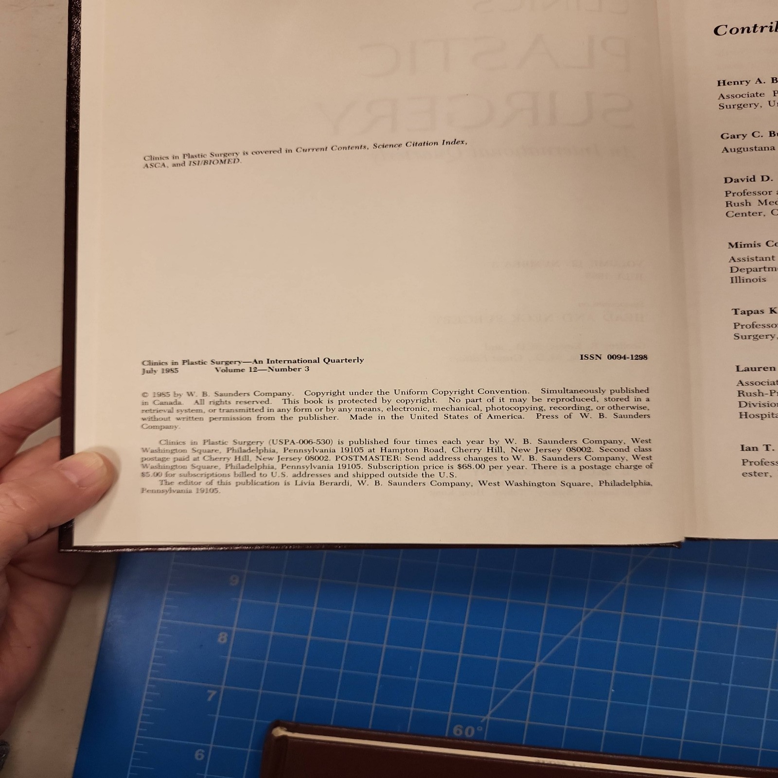 Clinics in Plastic Surgery 9 Vol Set 1985-1987 Saunders Medical Textbooks