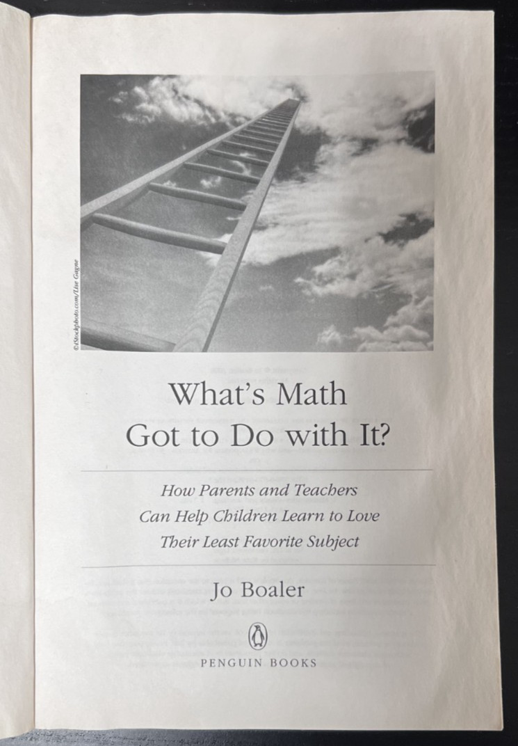 Whats Math got To Do With It? By Jo Boaler(2008,Paperback)