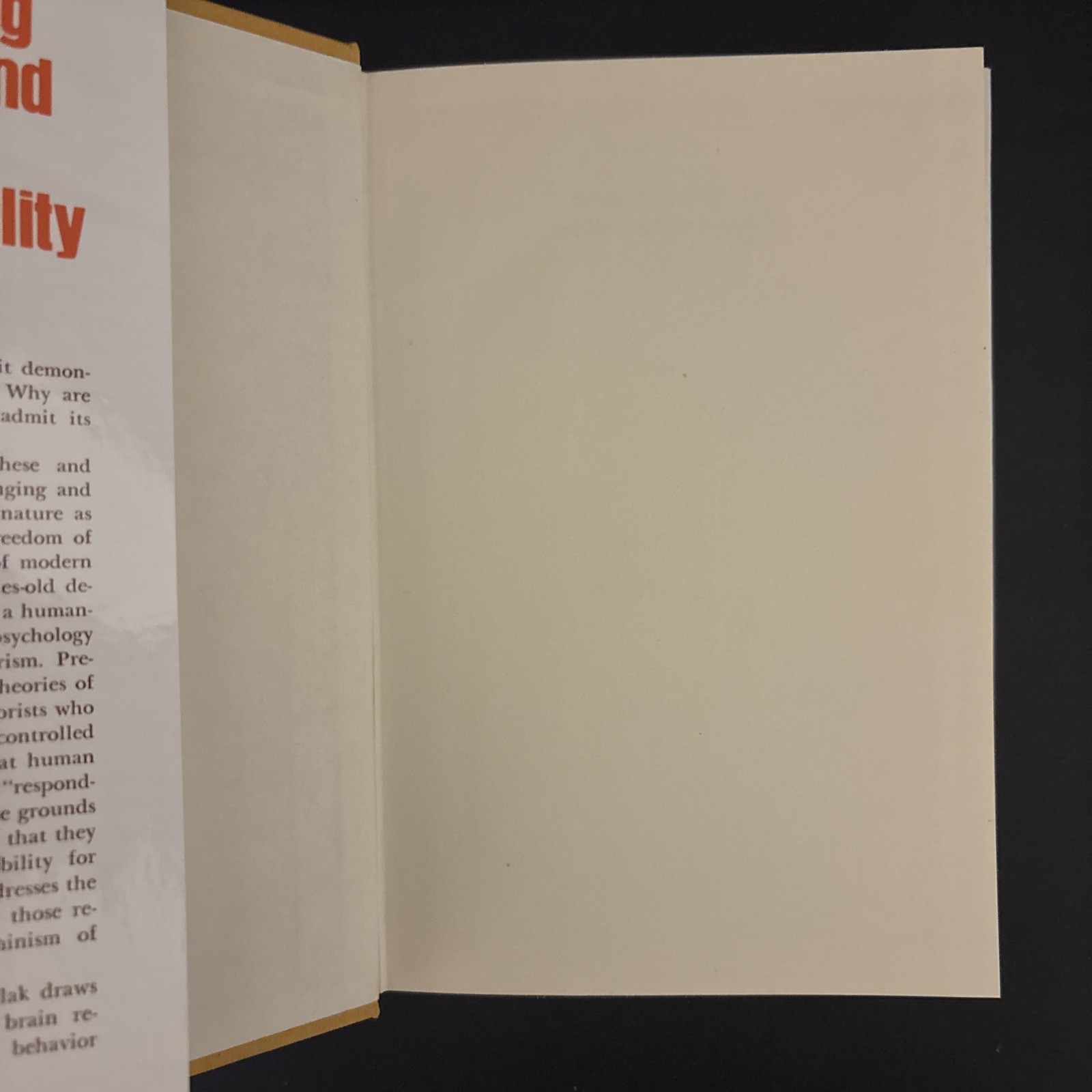 Discovering Free Will and Personal Responsibility (1979 Hardcover)