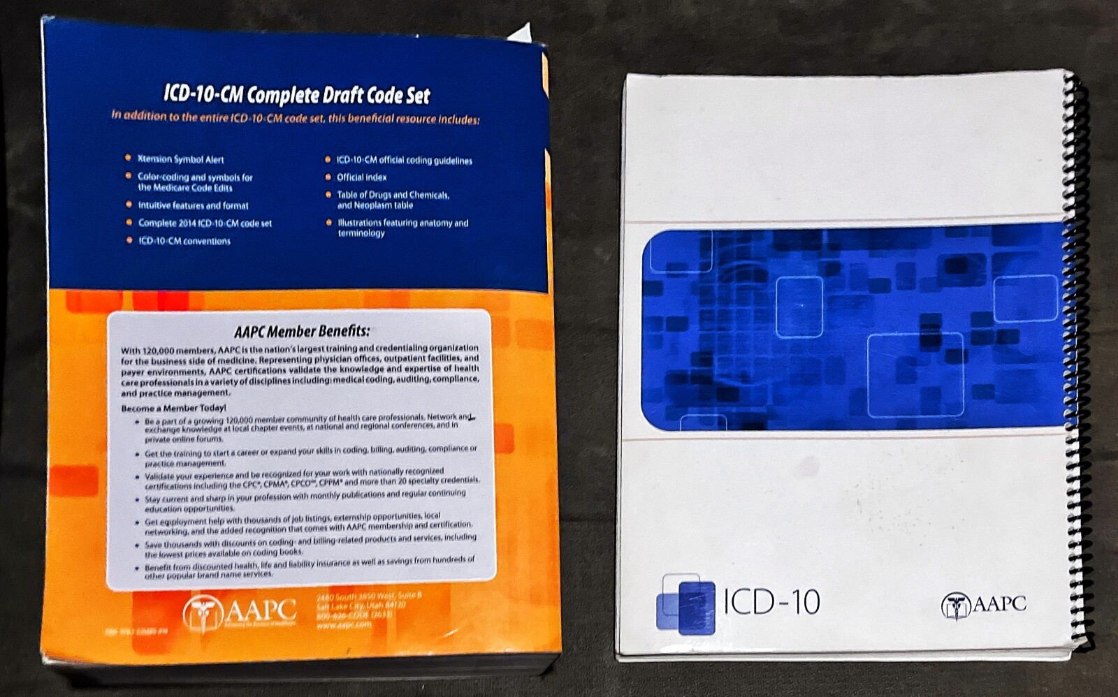Lot 2 AAPC ICD-10-CM Complete Draft 2014 Code Set+General Training Books VG Free