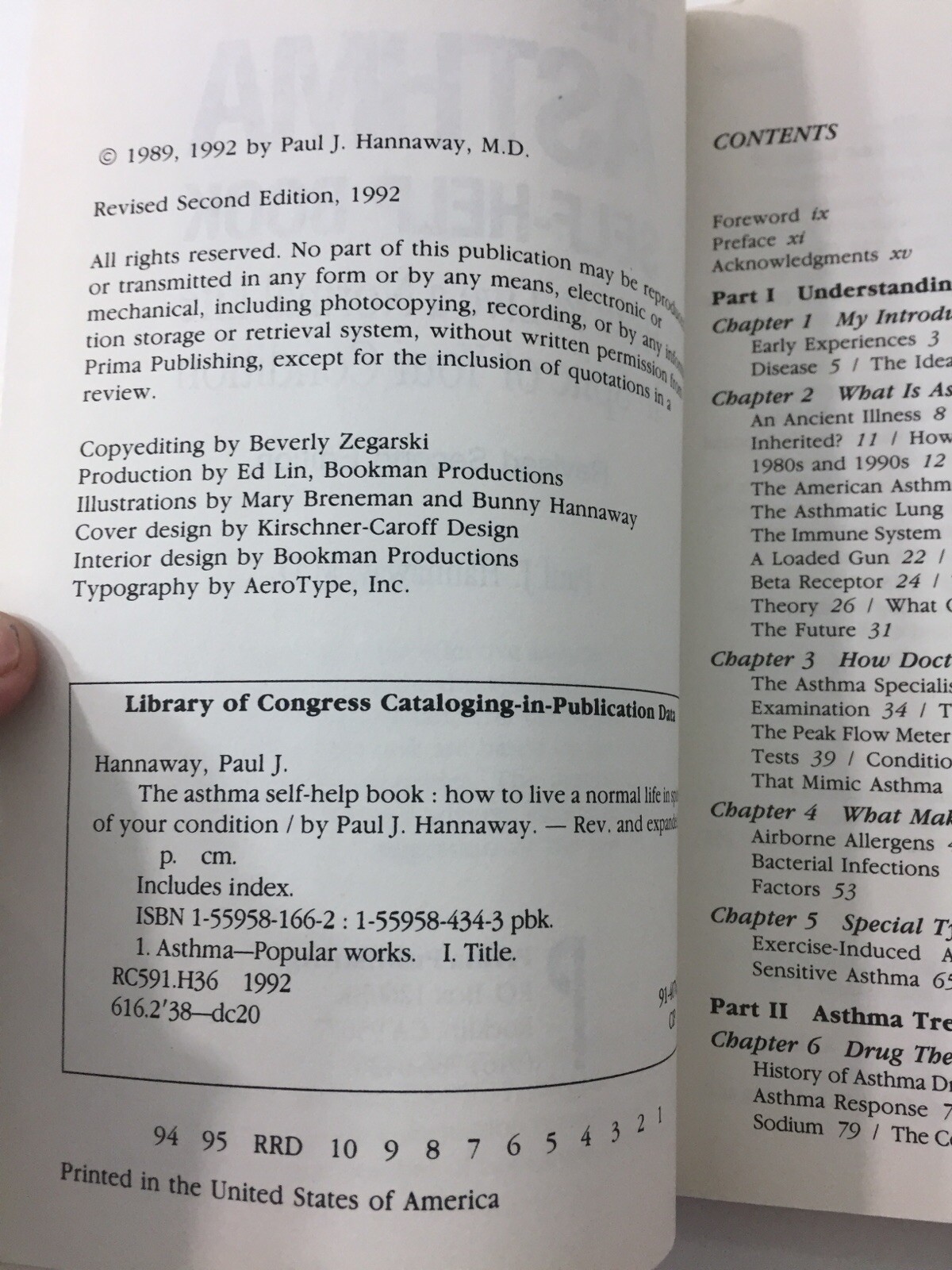 Asthma Self-Help Book – Paul J. Hannaway (1994, Paperback, Revised)