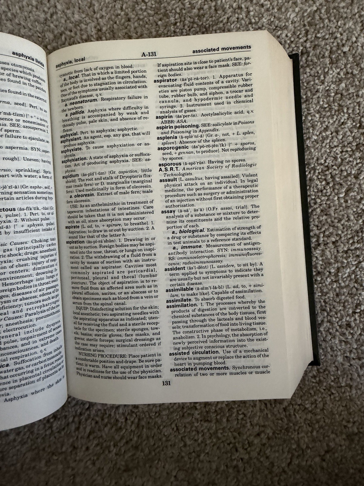 Taber’s Cyclopedic Medical Dictionary – Edition 14 (1981, Hardcover) – Good