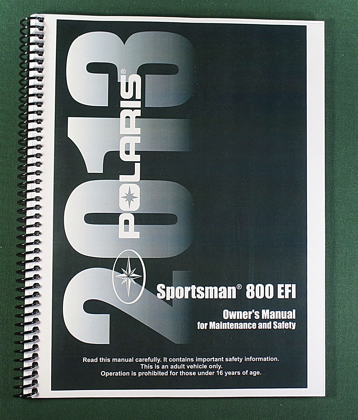 2013 Polaris Sportsman 800 EFI ATV Owner’s Manual: 136 Pages & Clear Covers!