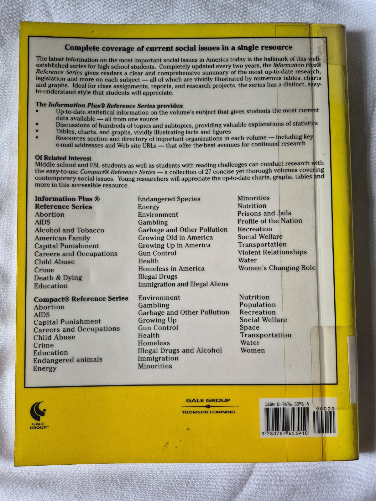 Alcohol Tobacco Americas Drugs of Choice Information Plus Ex-Library Reference