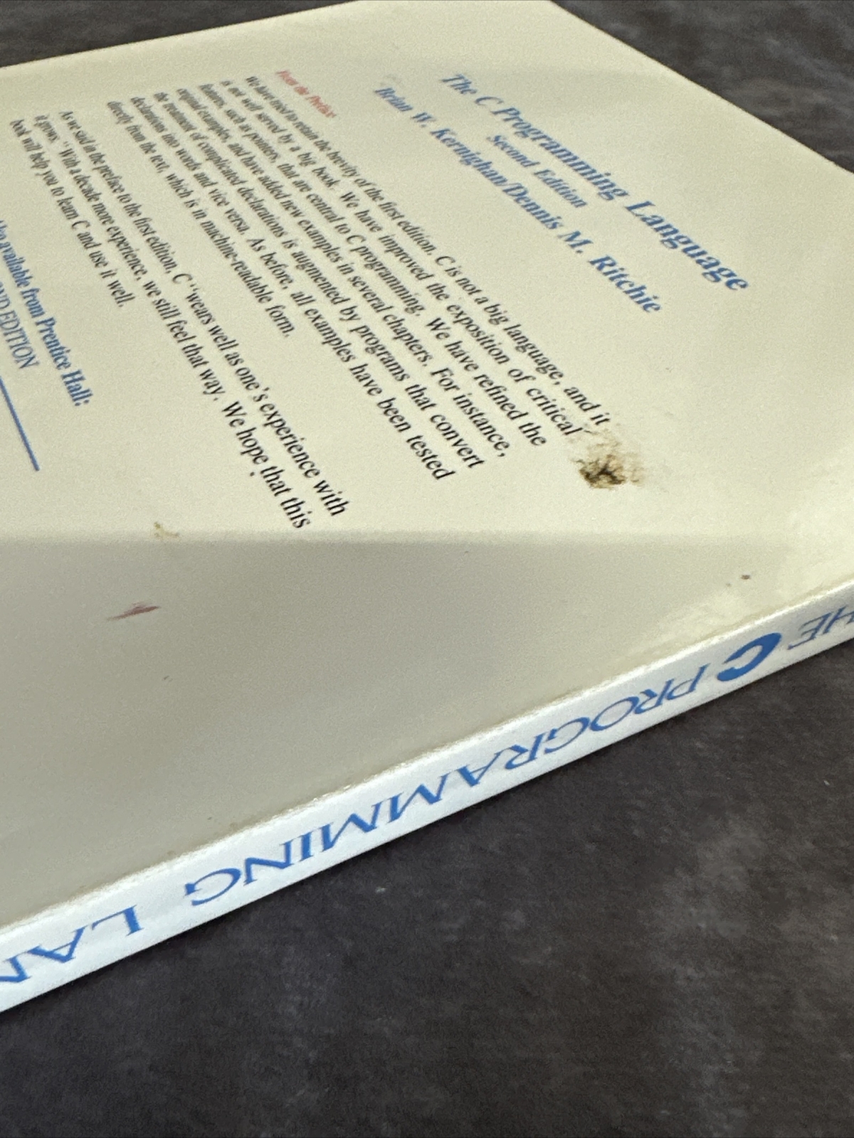 C Programming Language, 2nd – Paperback, by Brian W. Kernighan – Acceptable