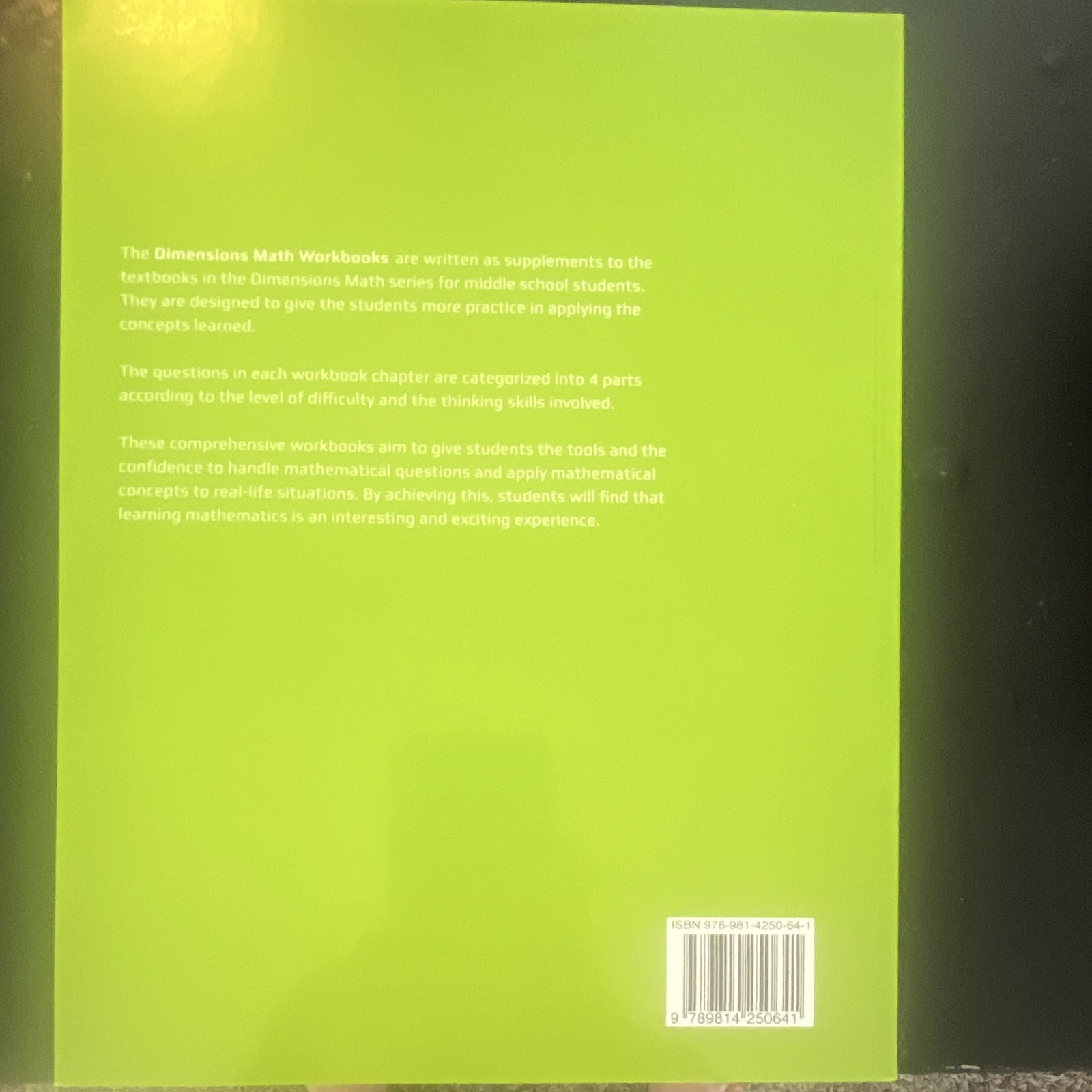 Singapore Math Dimensions Math 8A Workbook English Middle School Math