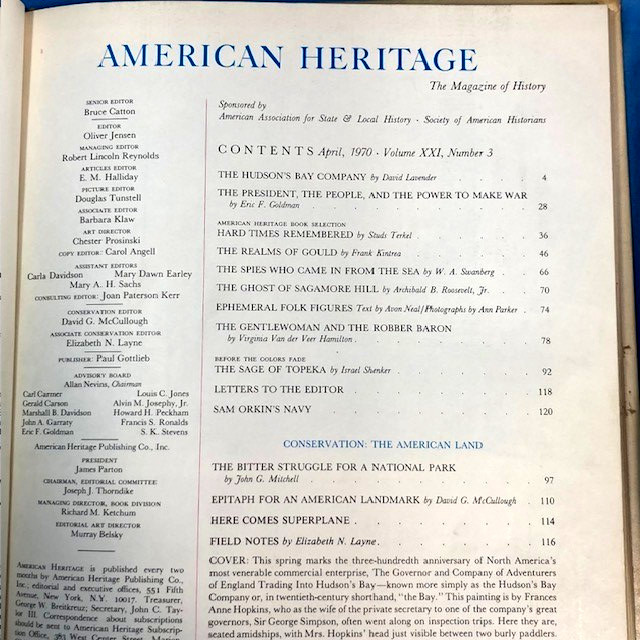 American Heritage, Hardcover Books, Apprx 100 pages each, 1969 – 1970 “YOU PICK”