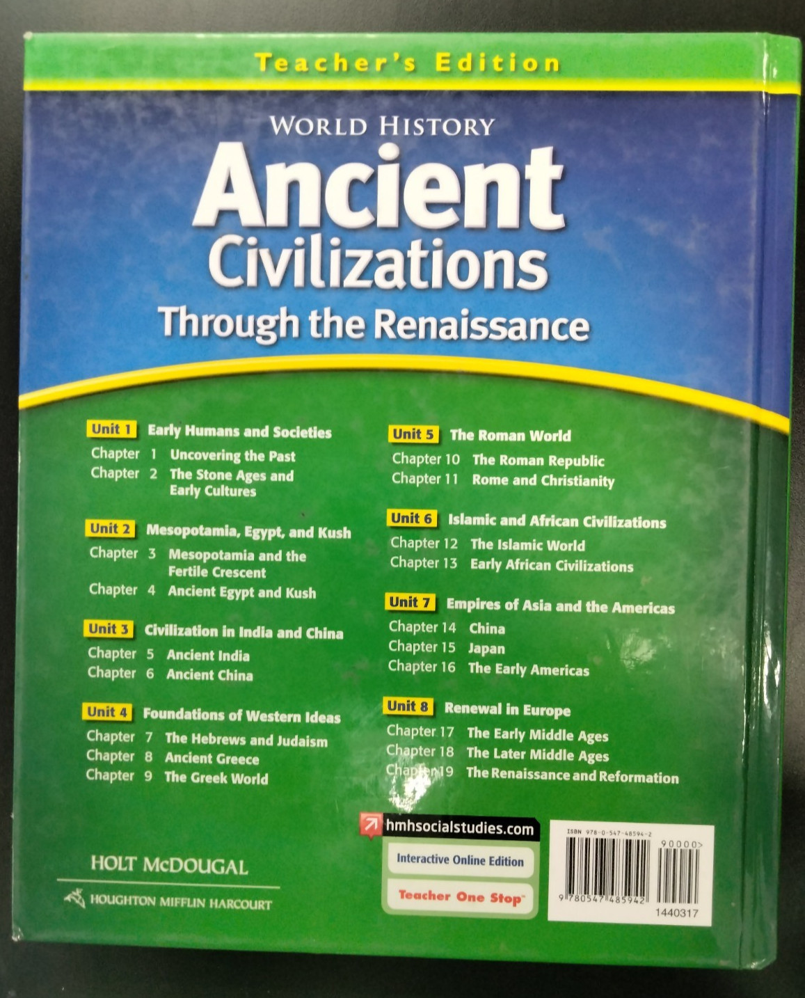 Holt McDougal World History Ancient Civilizations Through the Renaissance