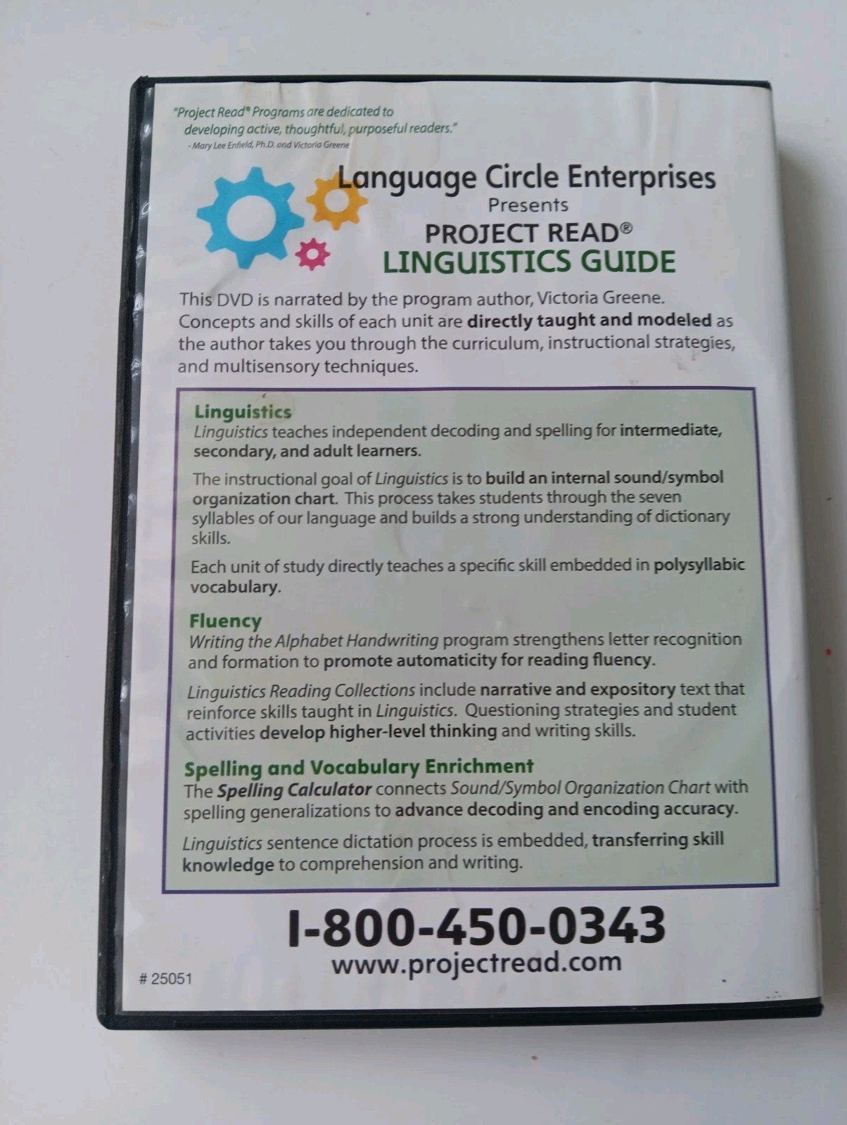 Accelerated Phonics, Project Read Linguistics Reading Instruction Set DVD Greene