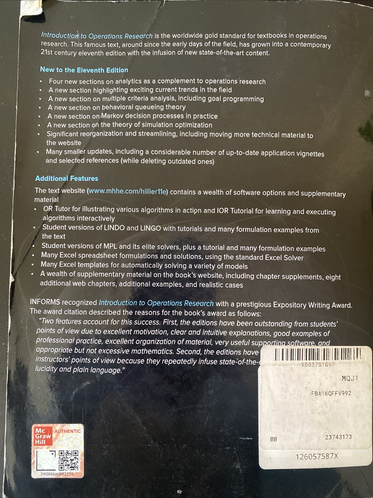 Introduction to Operations Research 11th Edition