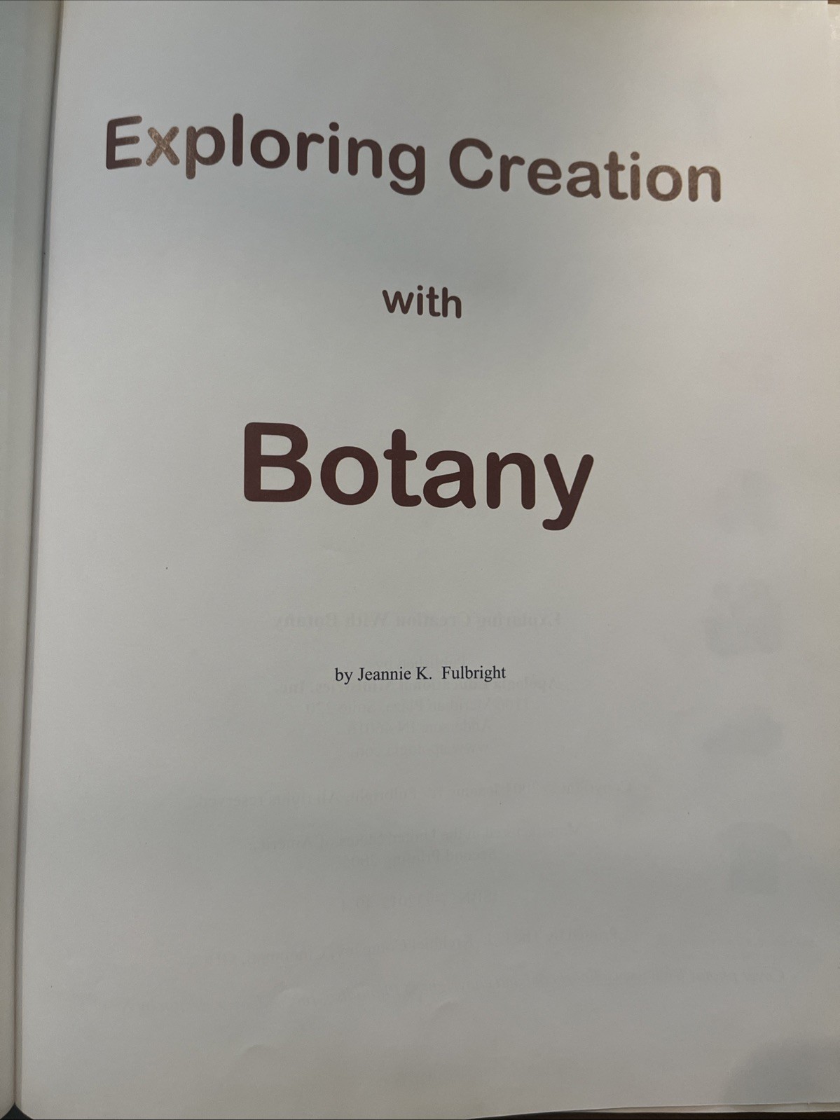 Young Explorer Series Exploring Creation with Botany – great condition
