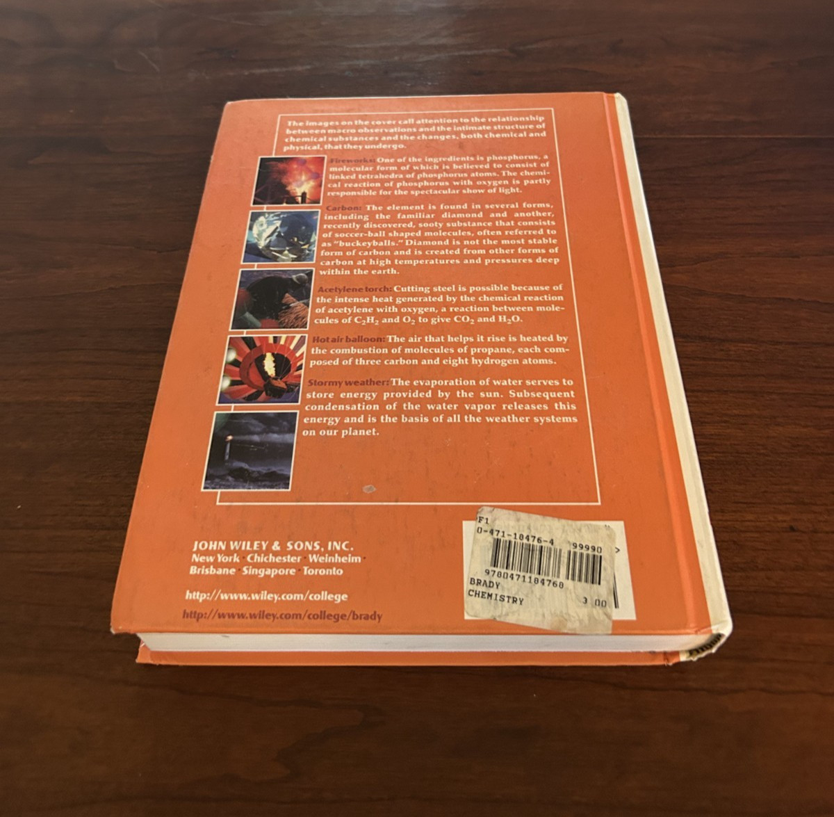 Chemistry Matter and Its Changes 3rd Edition Brady Russell Holum HC CD included