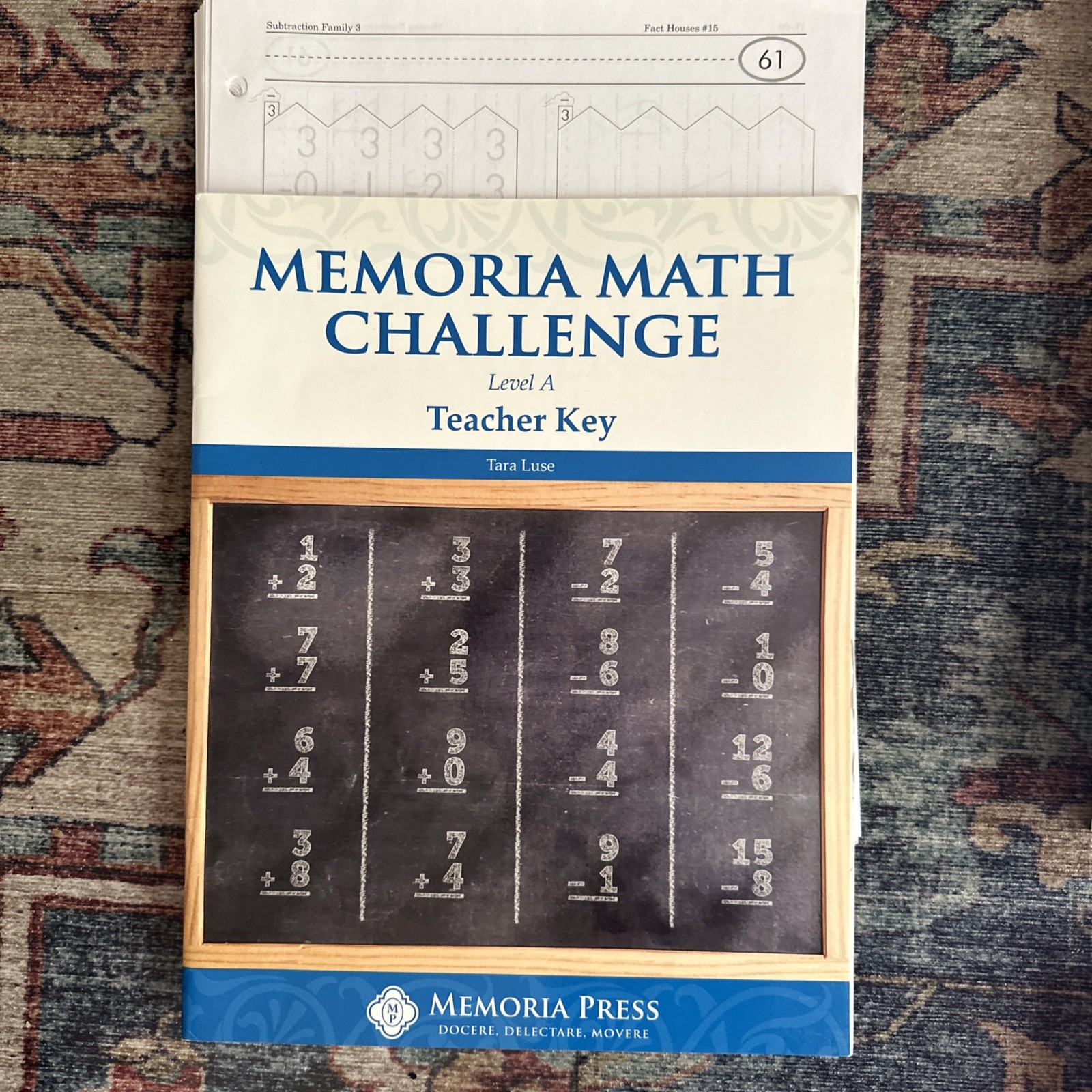 Memoria Press Arithmetic Teacher’s Manuals, Workbooks, Practice Sheets K-1st