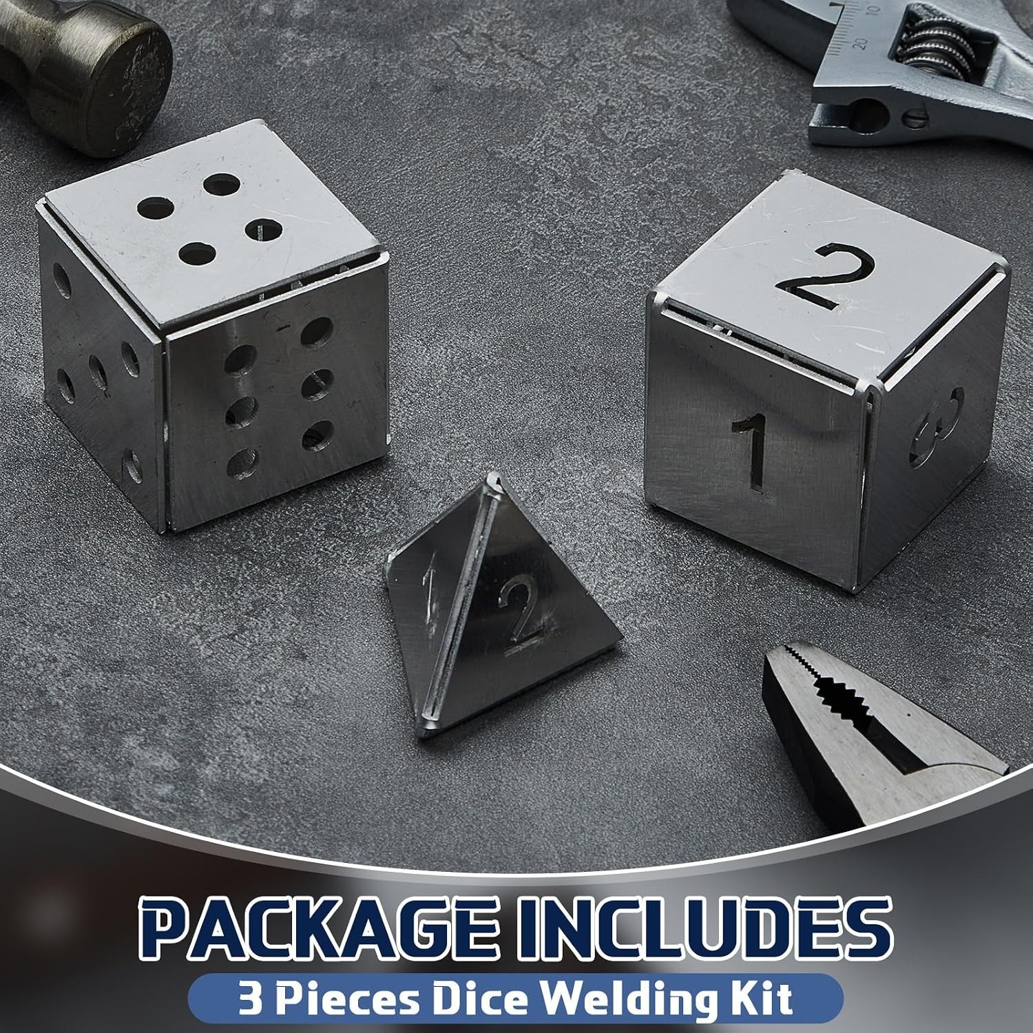 3 Pcs Welding Kit 1.5 Inch Welding Coupons Aluminum Plate for DIY Dice Practi…