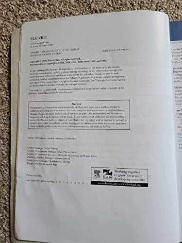 Applied Pharmacology for the Dental…, Haveles BS Phar