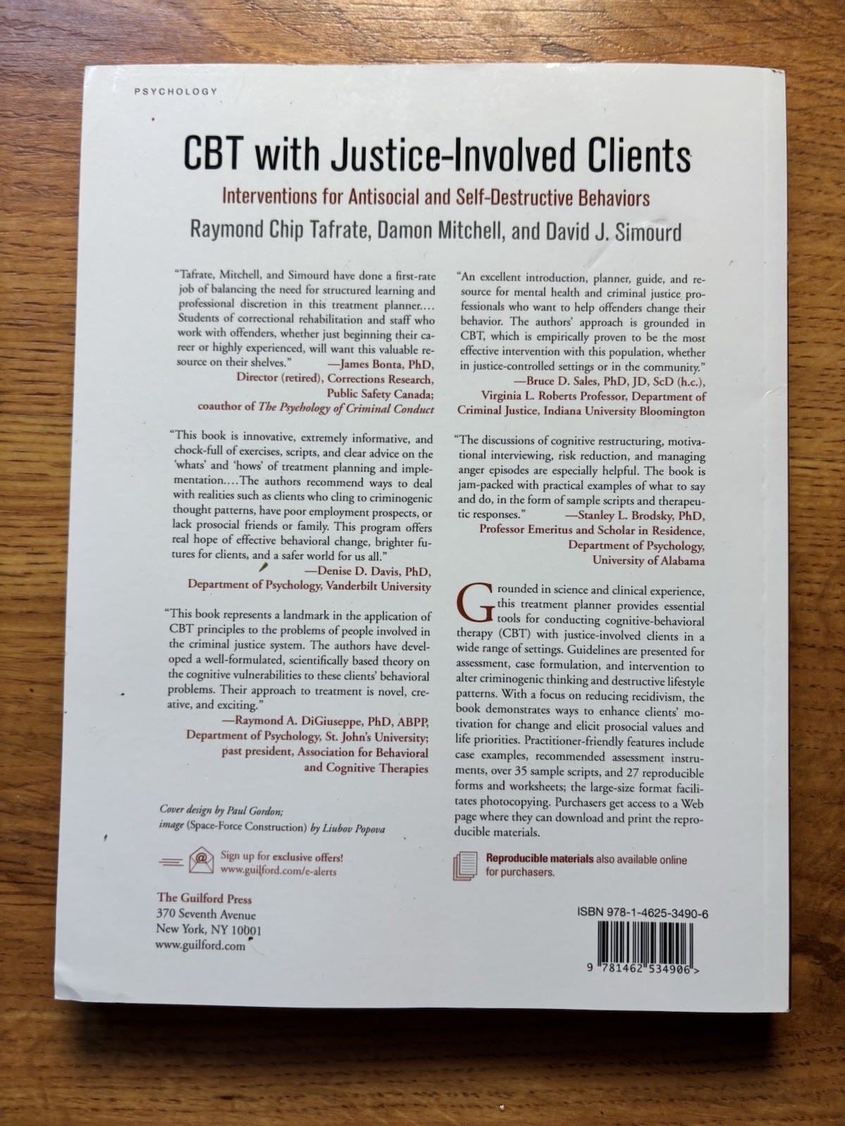 CBT with Justice-Involved Clients: Interventions for Antisocial and Self-Des…