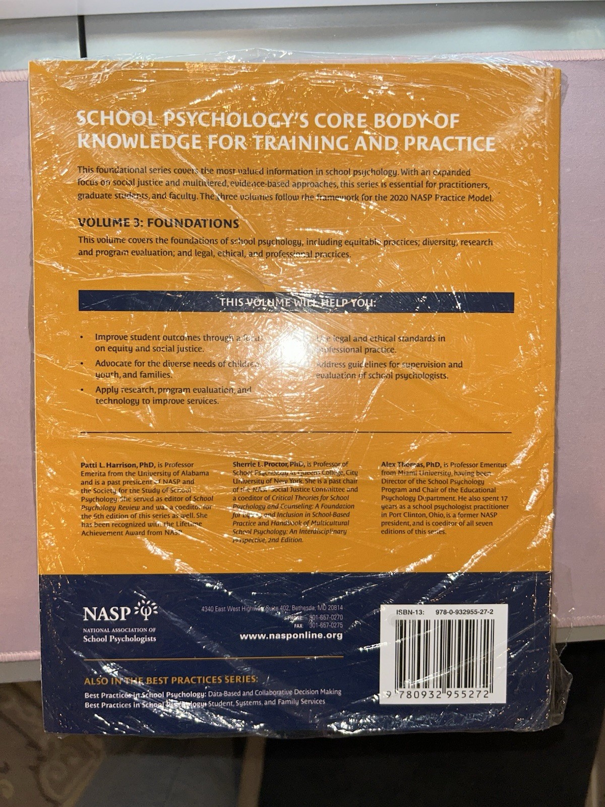 NASP Best Practices in School Psychology 7th Ed Textbook Harrison Proctor Thomas