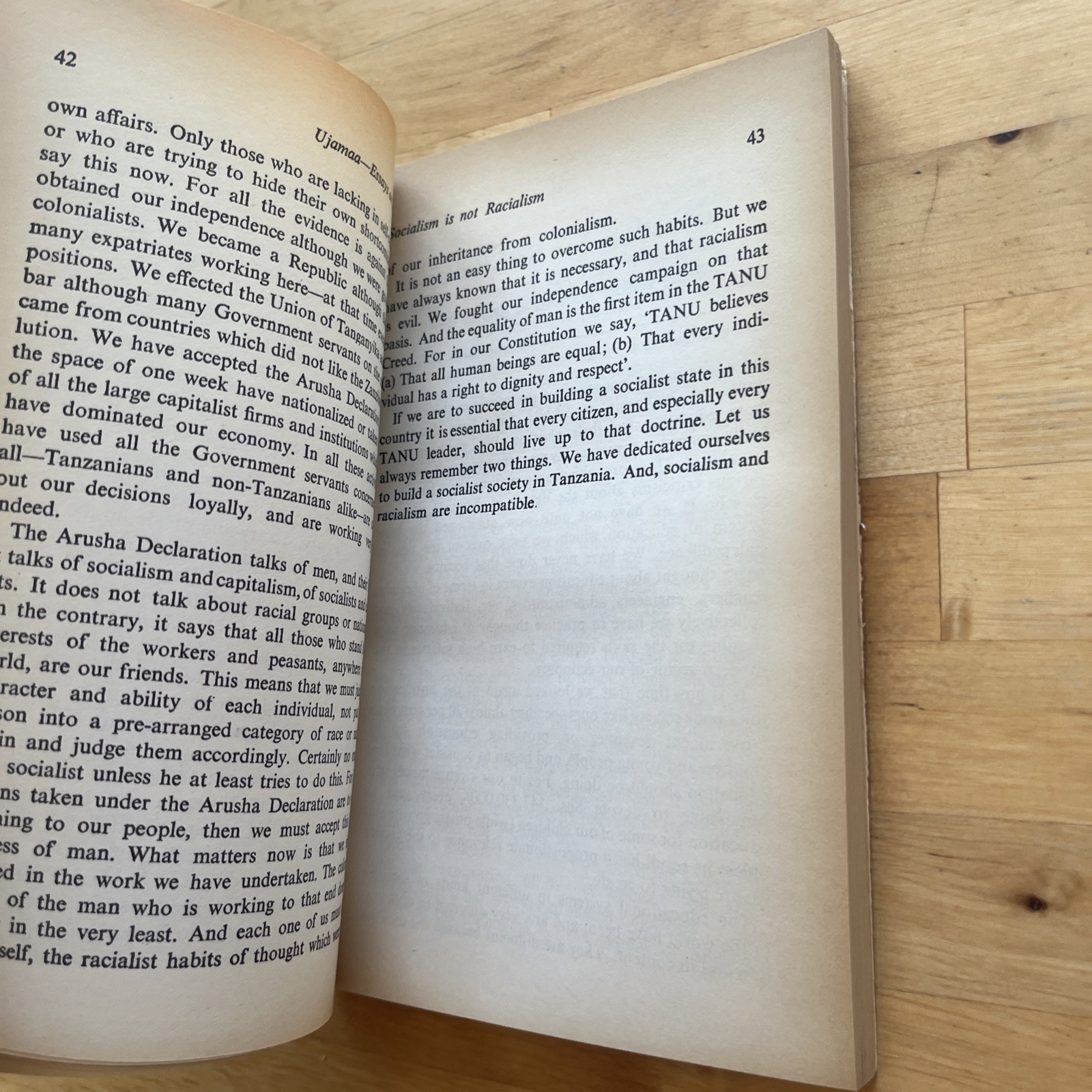 1973 Ujamaa- Essays on Socialism, Julius K Nyerere, Tanzanian History, Vtg Ppbk