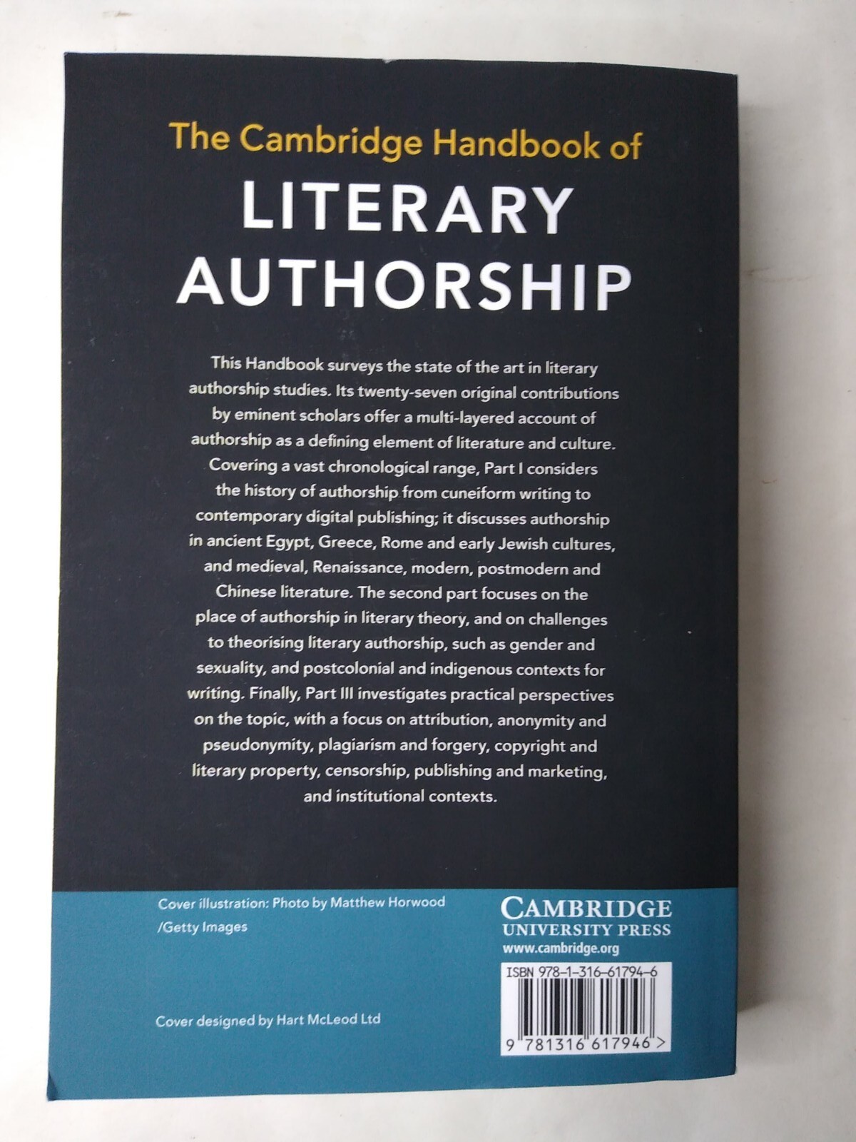 Cambridge Handbook of Literary Authorship 2021 PB Book Berensmeyer A-Z by Author
