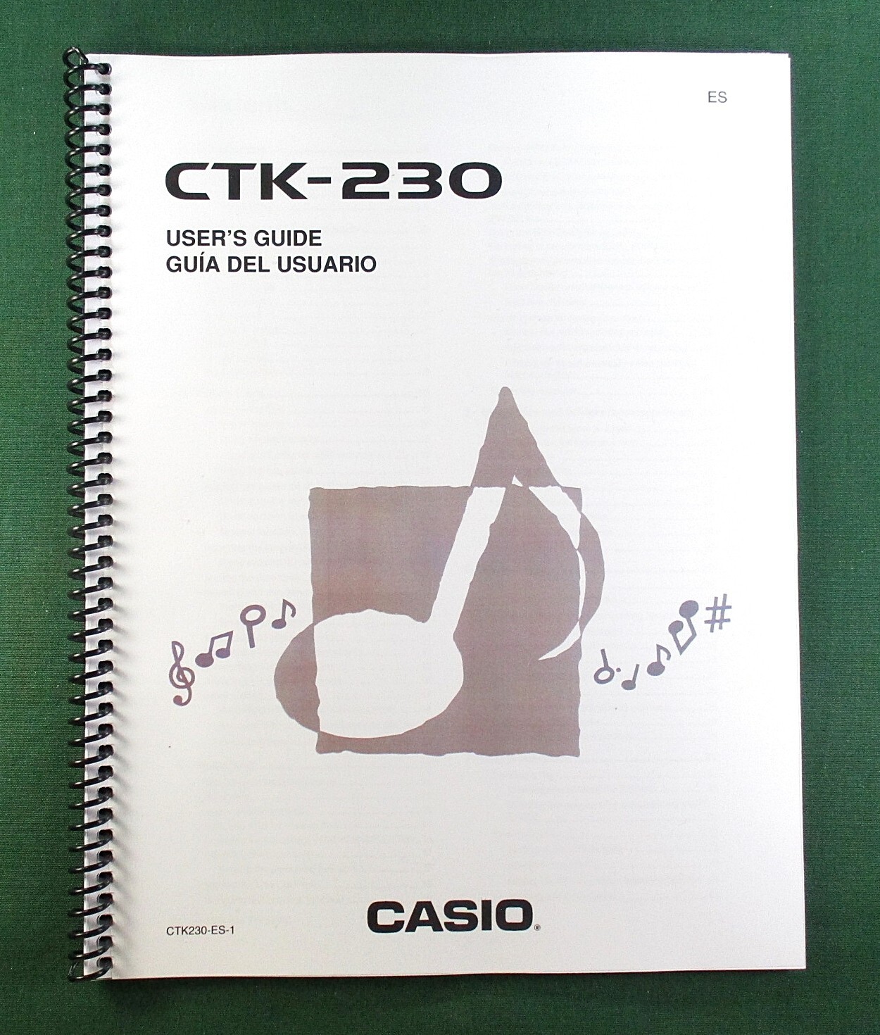 Casio CTK-230 Instruction Manual: 51 Pages Coil Bound & Clear Covers!