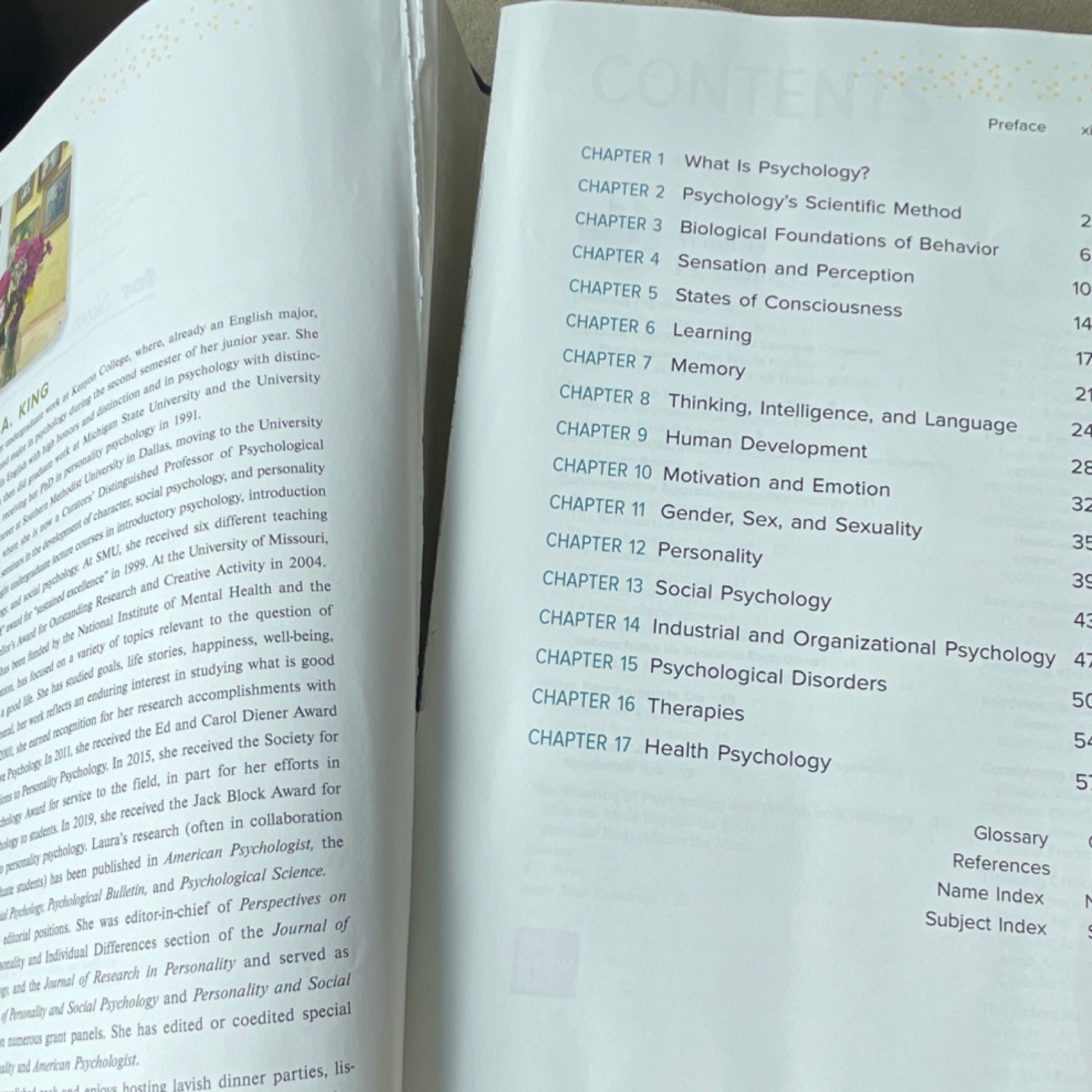 McGraw Hill Science of Psychology 6th Ed Laura A. King Hardcover Textbook