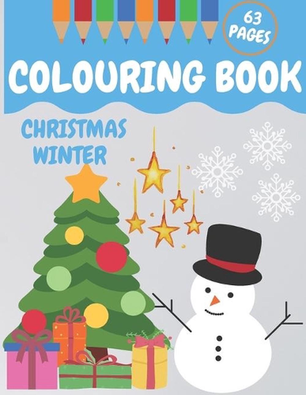 Colouring Book Christmas & Winter: 63 PAGES 8.5×11 in by Diamond Studio Paperbac