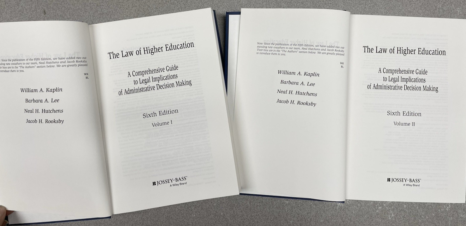 Law of Higher Education, 2 Volume Set by Barbara A. Lee, William A. Kaplin…
