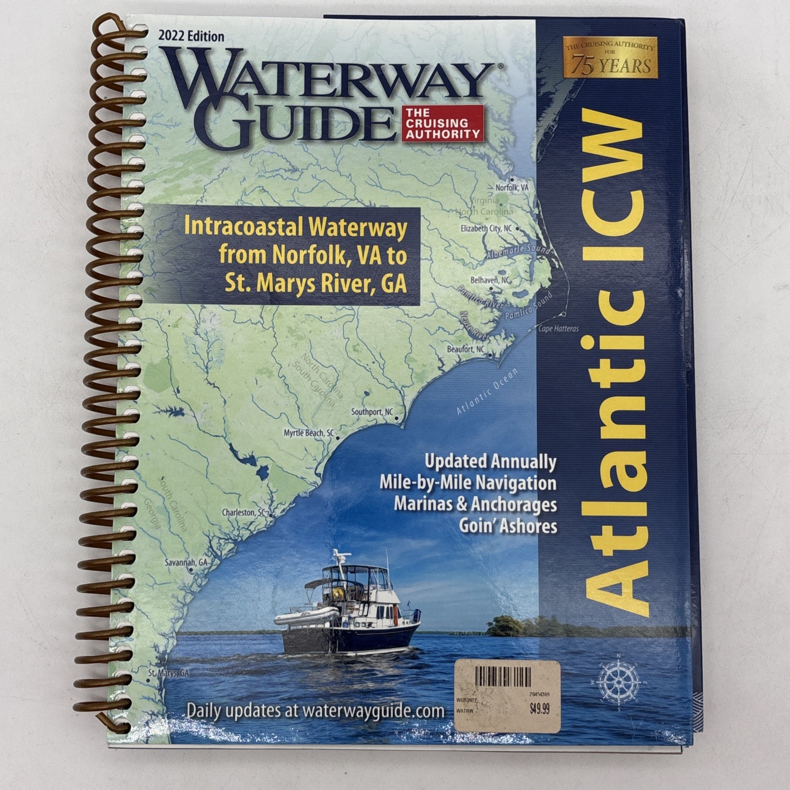 Waterway Guide Atlantic ICW 2022 Spiral Bound Vol. 75, No. 1 WGICW22