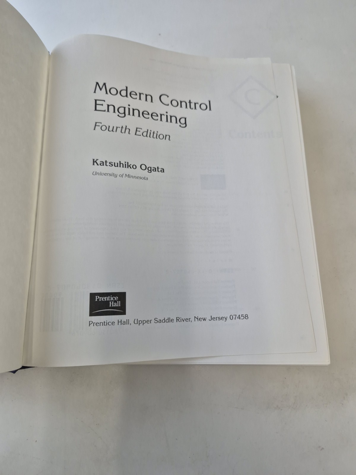 Modern Control Engineering 4th Edition Katsuhiko Ogata Hardcover 2002