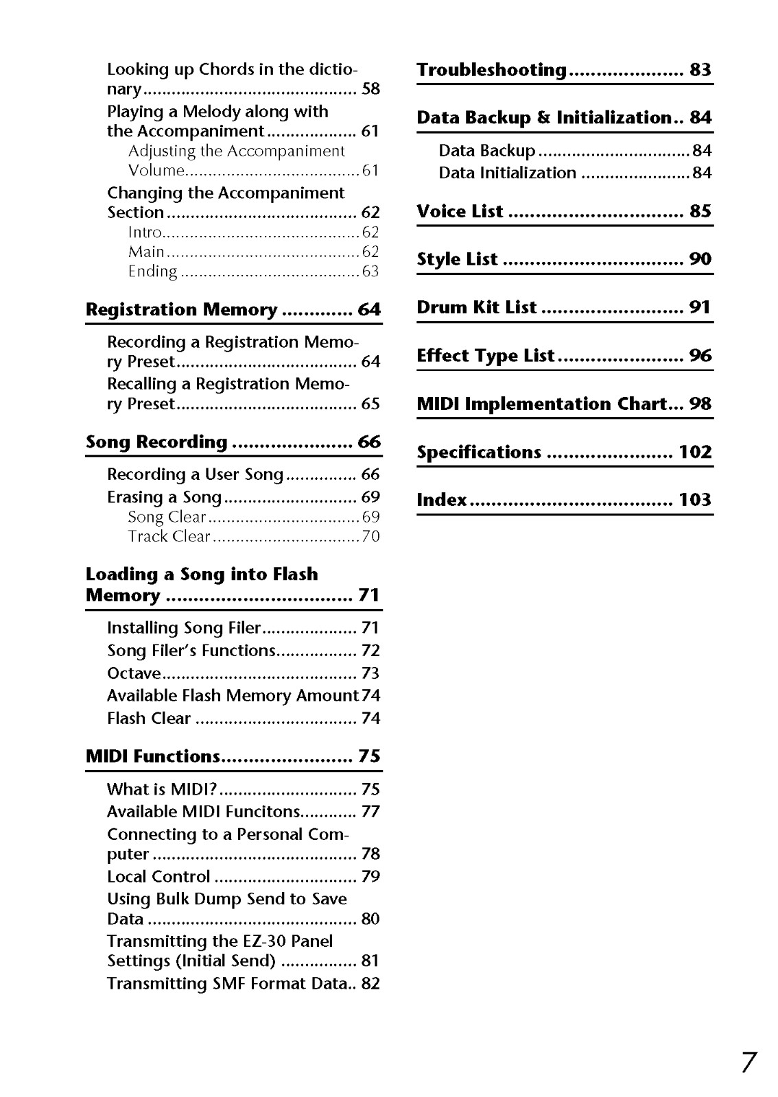 Yamaha EZ-30 Instruction Manual: 106 Pages & Protective Covers!