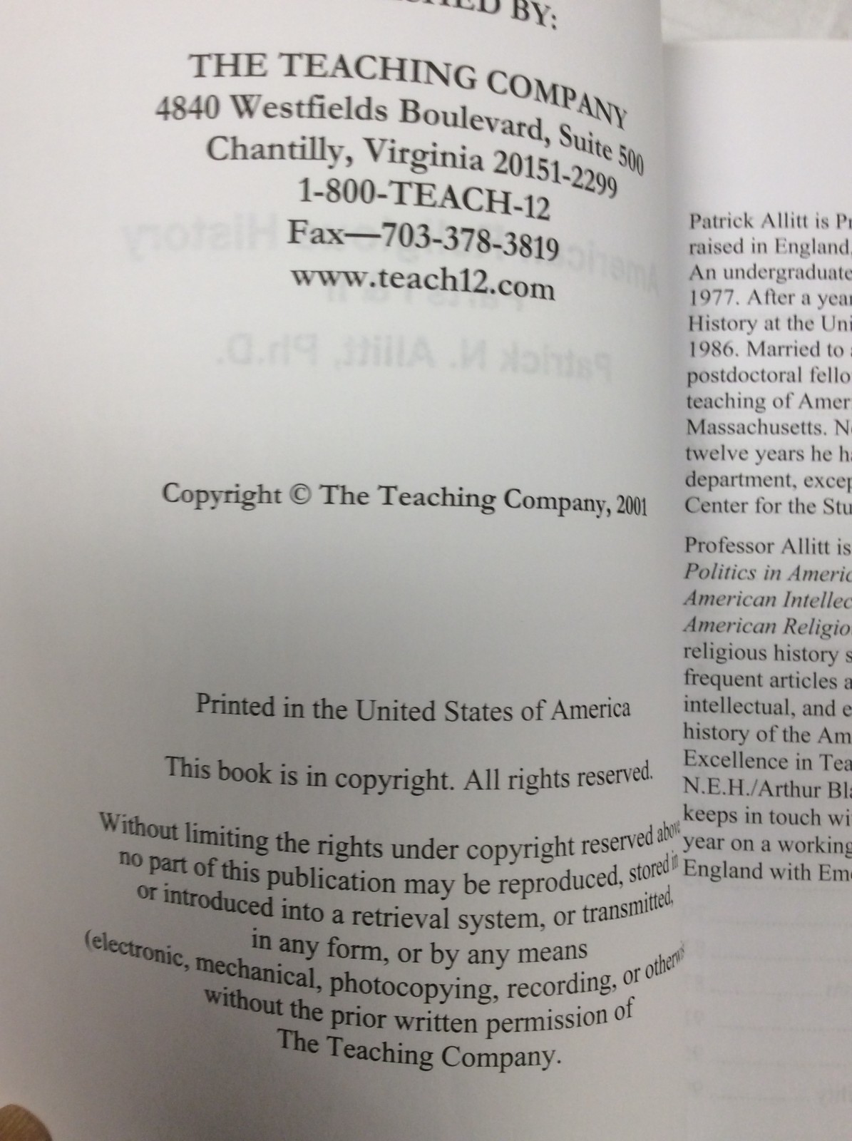 GREAT COURSES: American Religious History Parts 1 and 2 12 CDs plus Guidebook