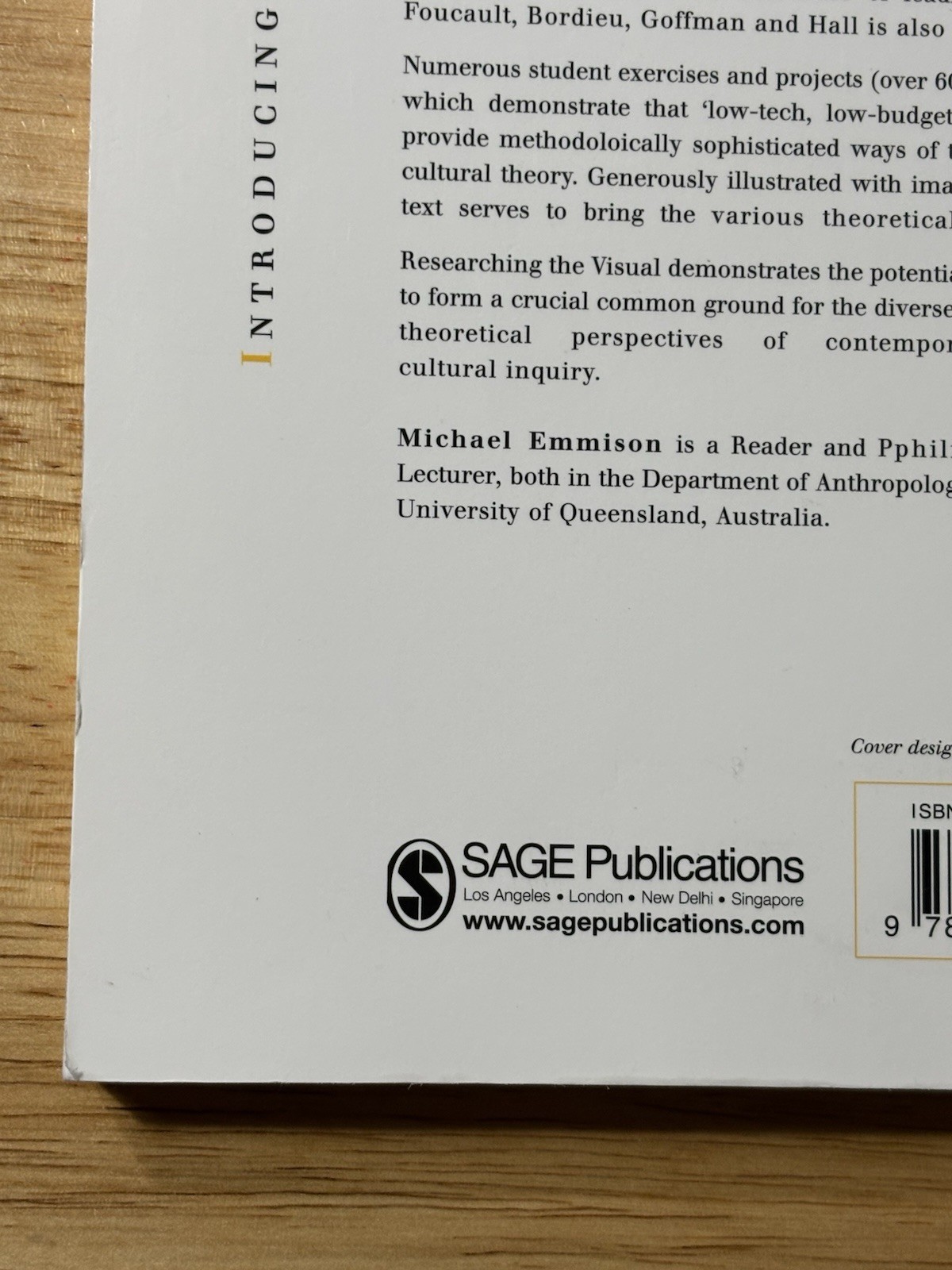 Researching the Visual: Introducing Qualitative Methods, 1st edition Paperback ￼