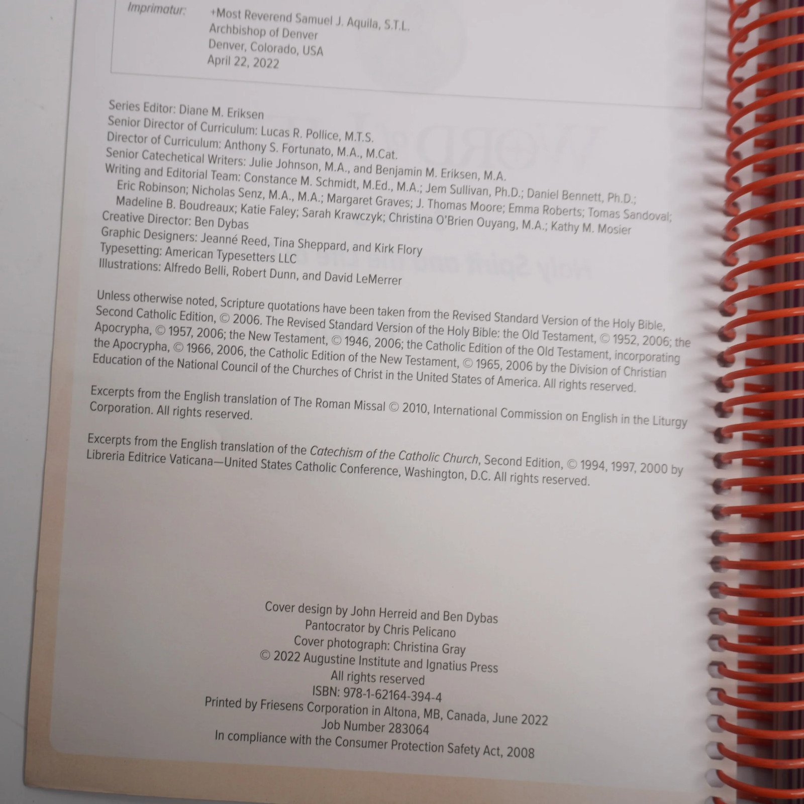 Word of Life Parish Catechist Manual Spiral Bound Augustine Spiral Bound