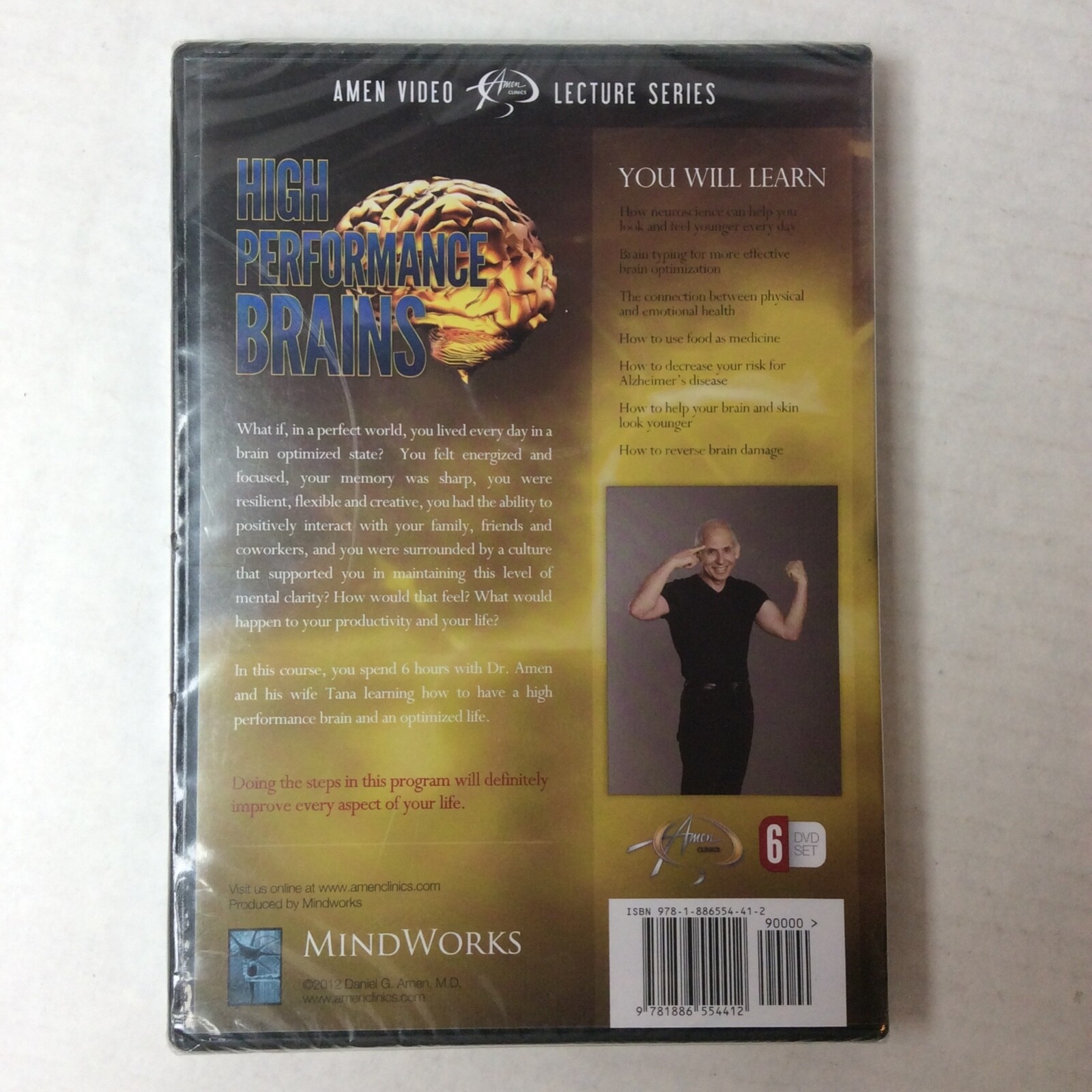 High Performance Brains by Daniel G Amen M.D. MindWorks 6 DVD Video Lectures NEW