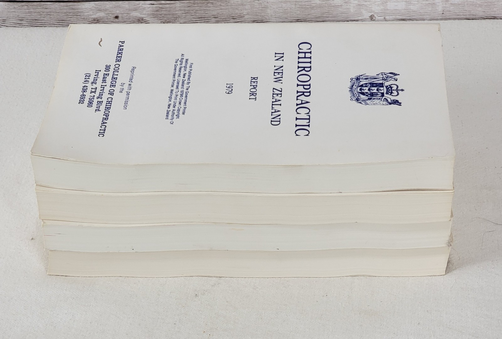 Bulk Lot of 7 Chiropractic in New Zealand 1979 Report Parker College Reprints