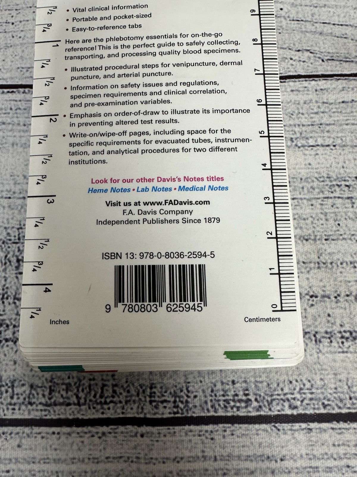 Phlebotomy Notes: Pocket Guide to Blood Collection (Davis’s Notes) – GOOD