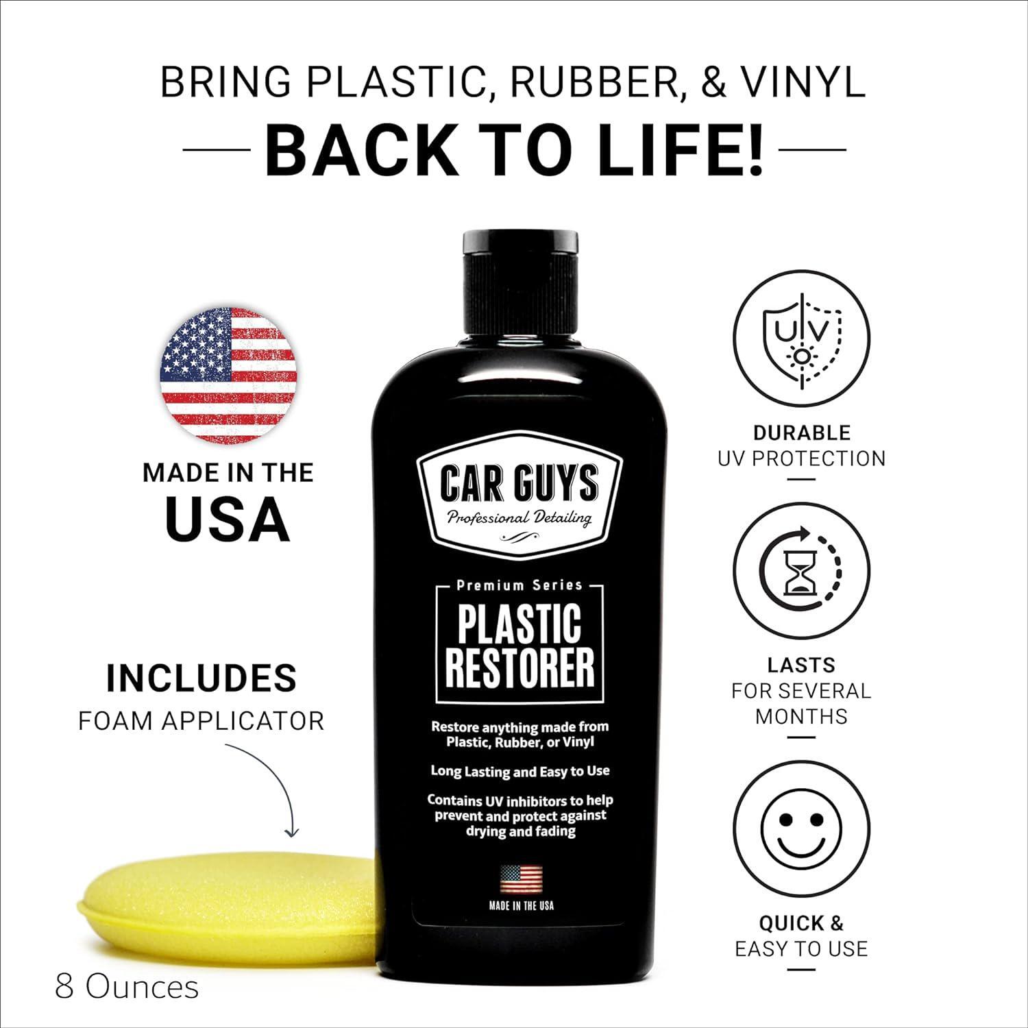 CAR GUYS Plastic Restorer | Bring Plastic, Rubber, And Vinyl Back To Life! | | |