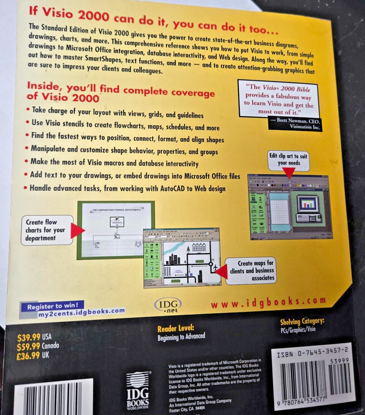 Visio 2000 Bible, Ex-Library, excellent condition 687 pgs