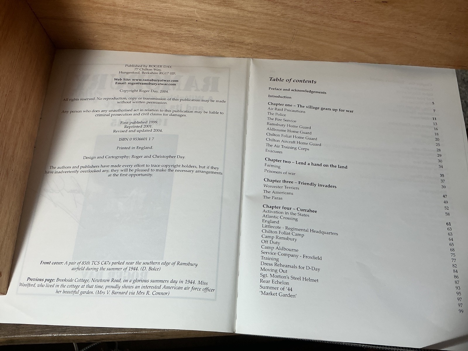 Ramsbury at War Wiltshire Roger Day Band of Brothers 101st Airborne Division VGC