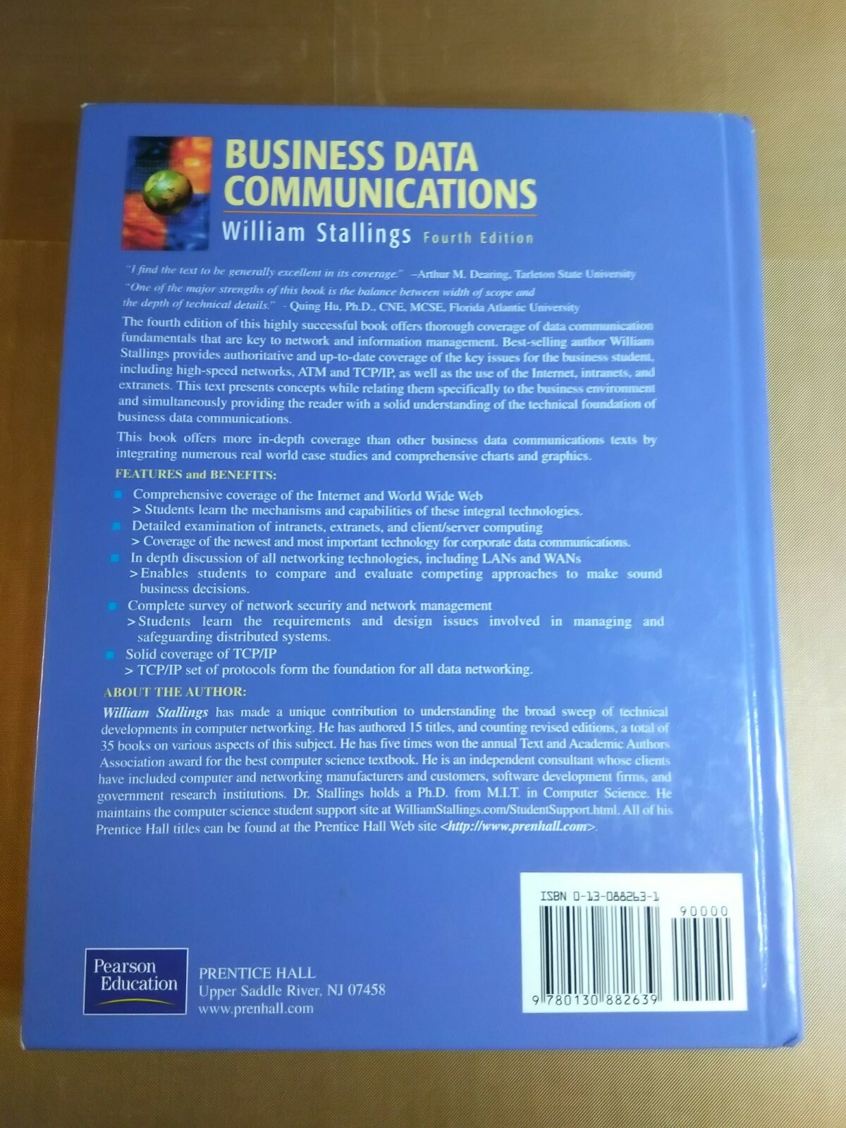 Business Data Communications Hardcover William Stallings