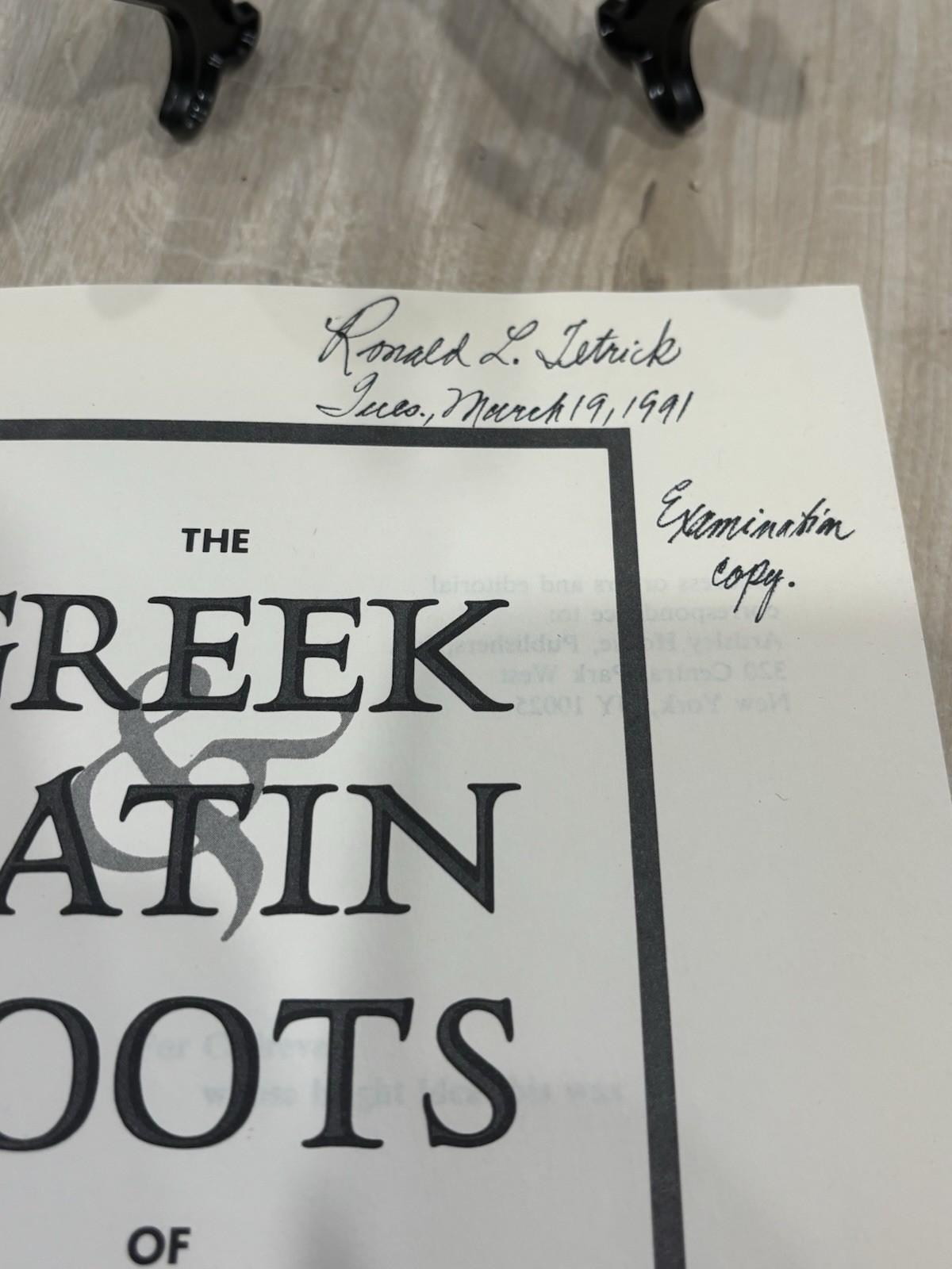 The Greek & Latin Roots Of English