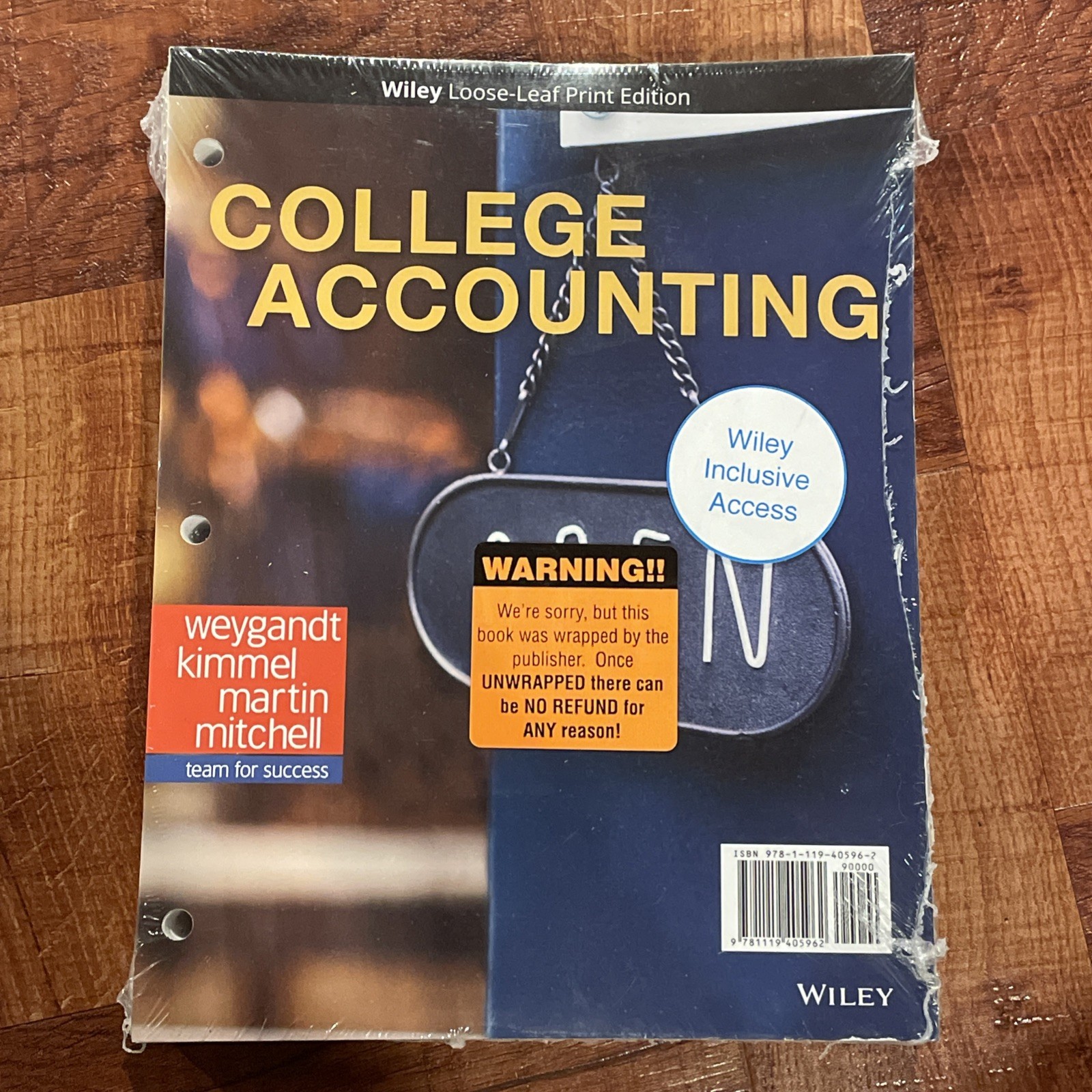 College Accounting Loose-Leaf Book Weygandt Textbook