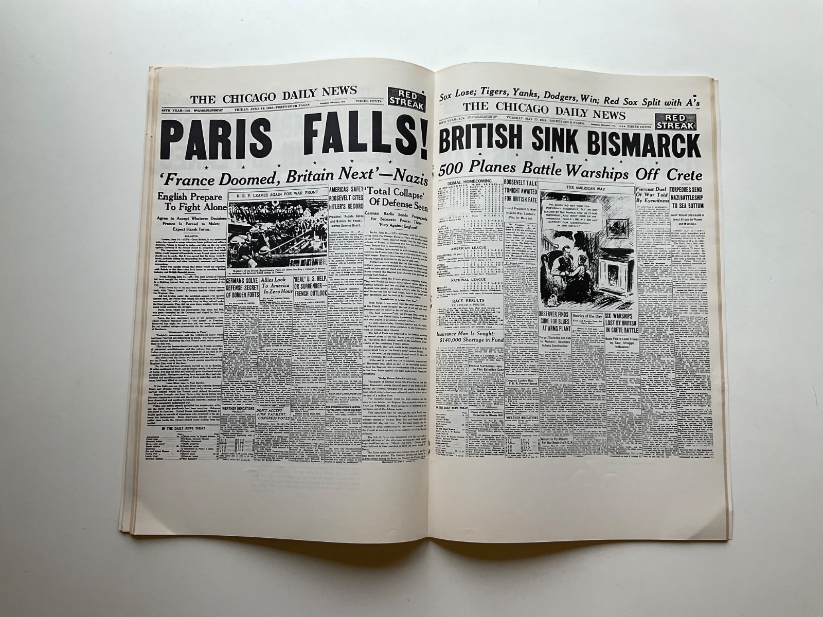 Chicago Daily News 100 Years Of Famous Front Pages. 1875-1975. 11×17.