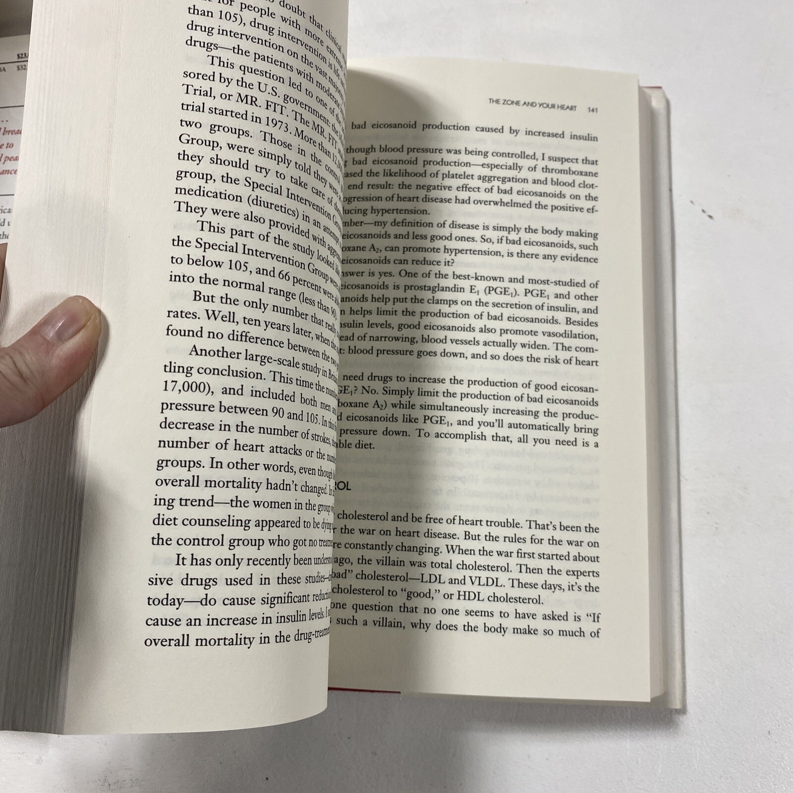 The Zone : A Dietary Road Map – Barry Sears (Dust Jacket, 1995, 1st Edition)