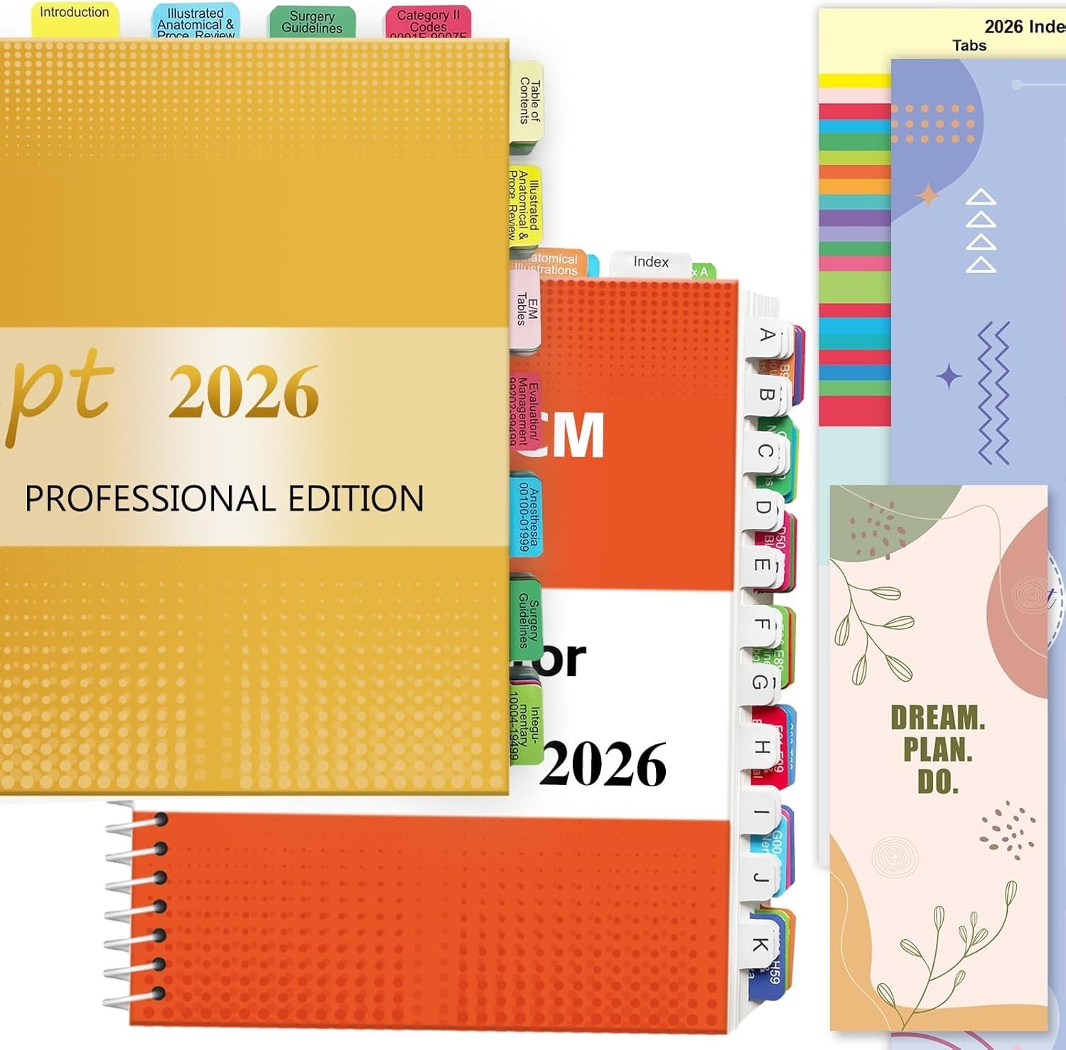 Upgraded CPT 2026 & ICD-10-CM Index Tabs – Color-Coded & Durable Set