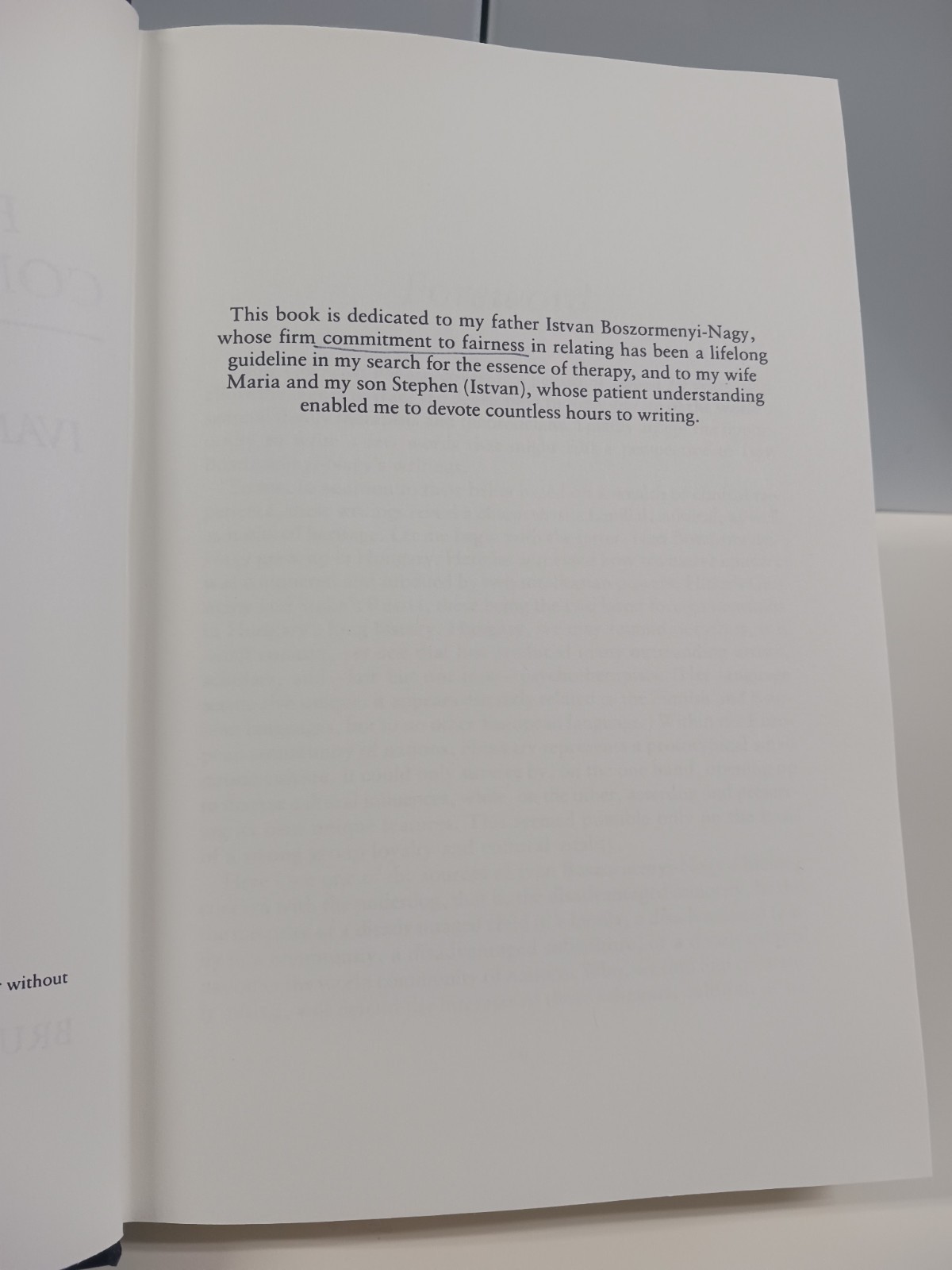 Foundations of Contextual Therapy Collected Papers Ivan Boszormenyi-Nagy HC 1987