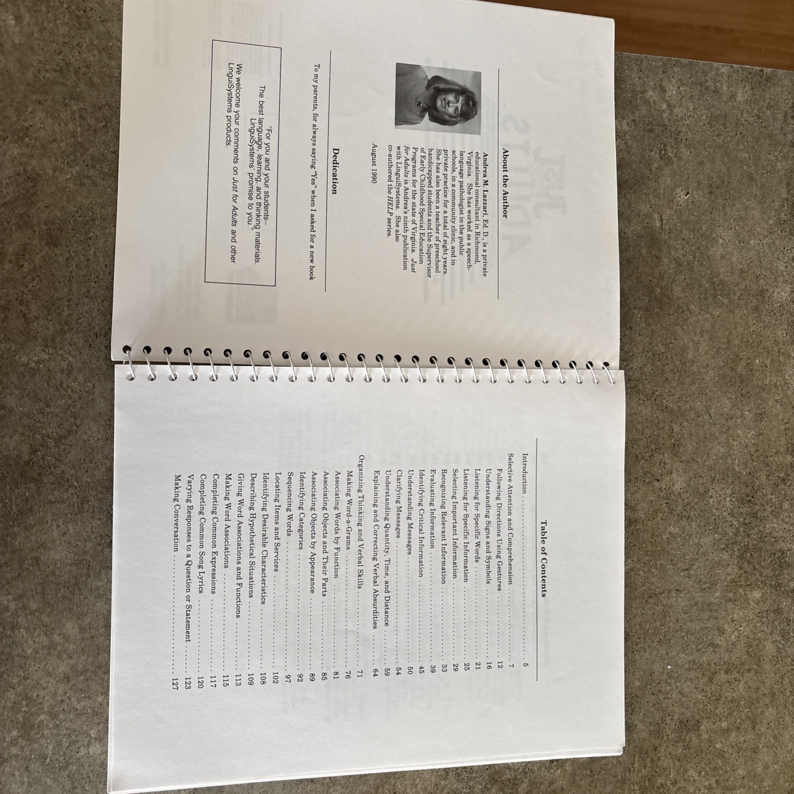 Just For Adults : Handbook for Language Rehabilitation by Andrea Lazzari