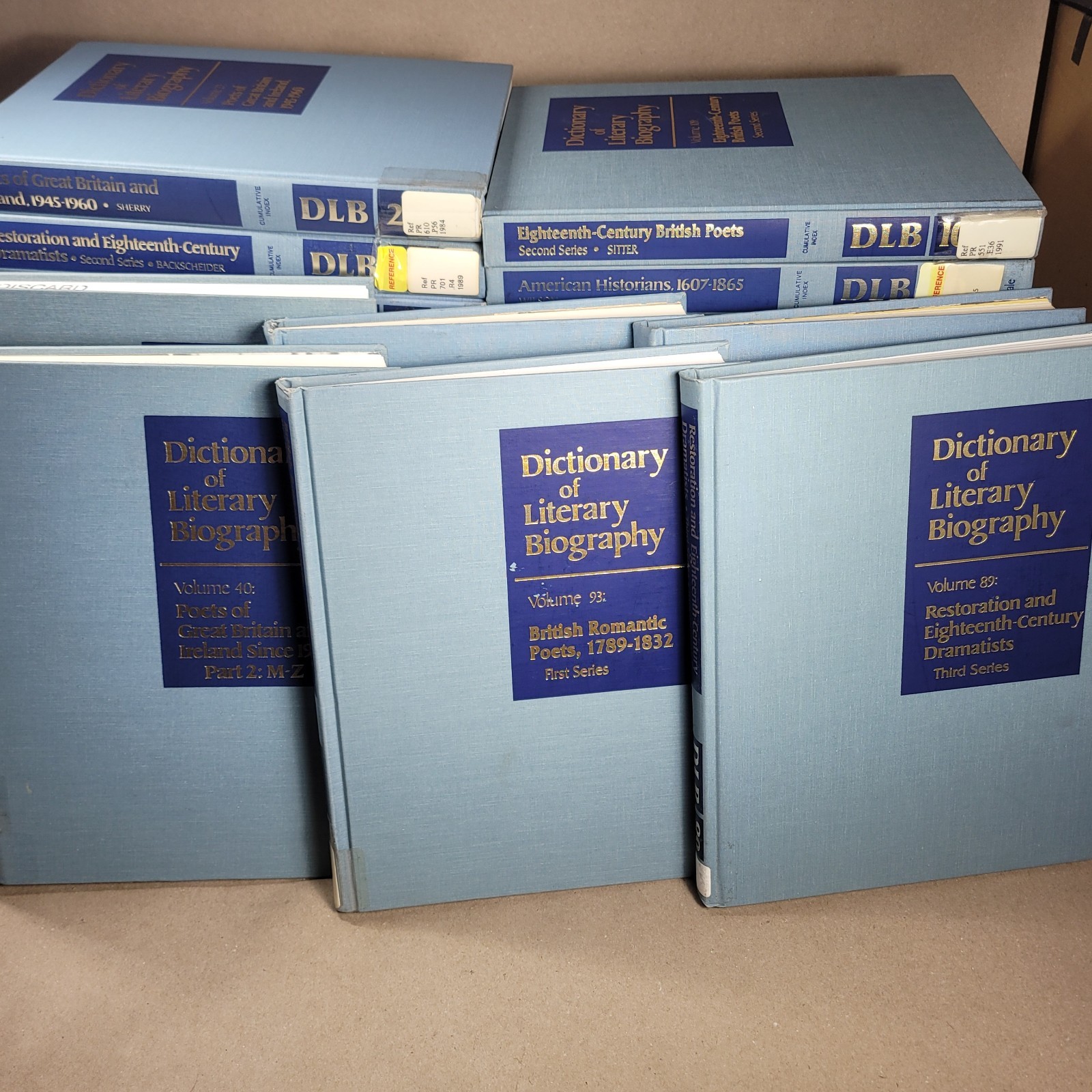 DICTIONARY OF LITERARY BIOGRAPHY Lot Of 28 Hardcover Ex-Library Books